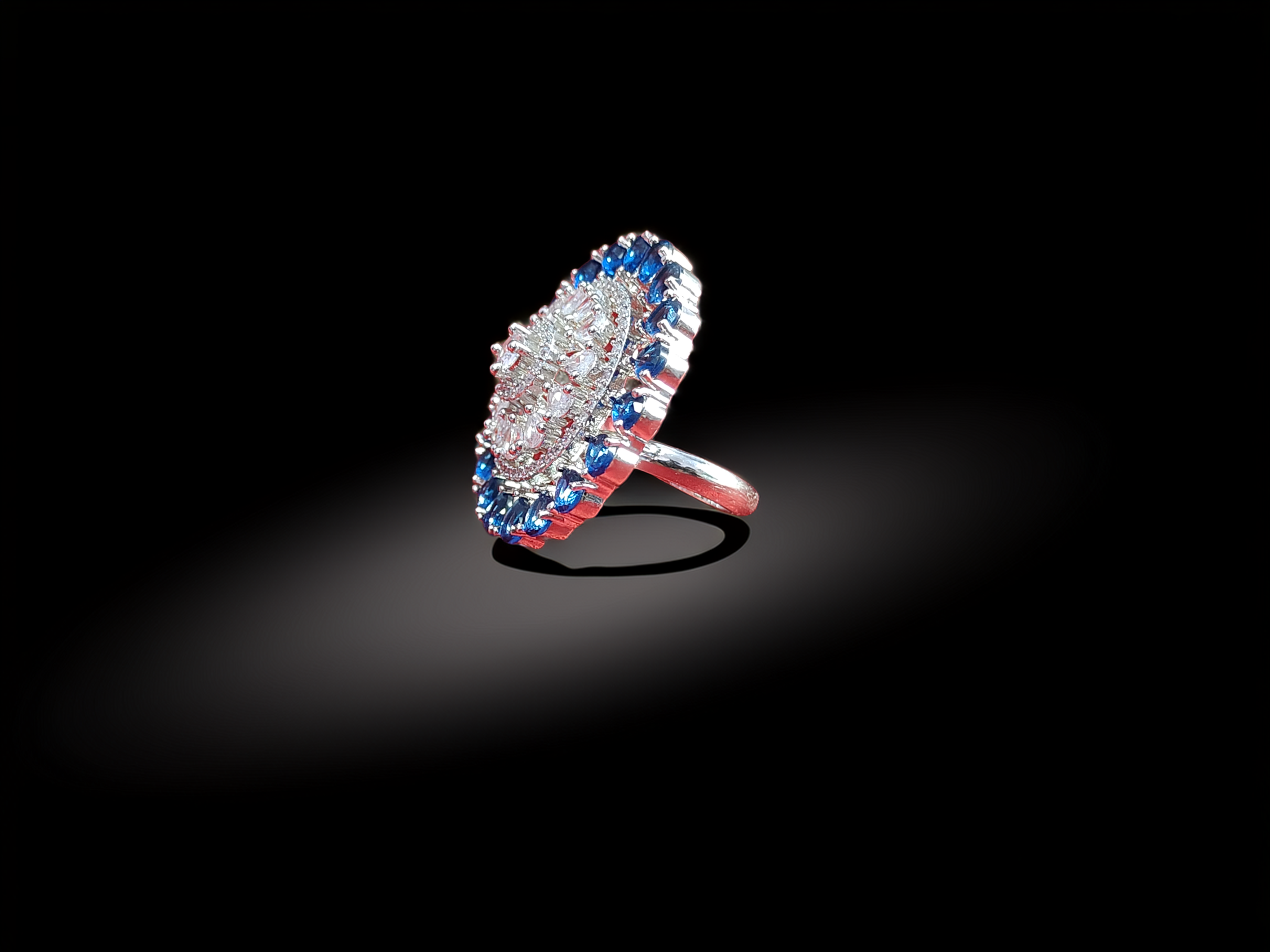 Adjustable American Diamond Finger Ring | Party Wear (1039)