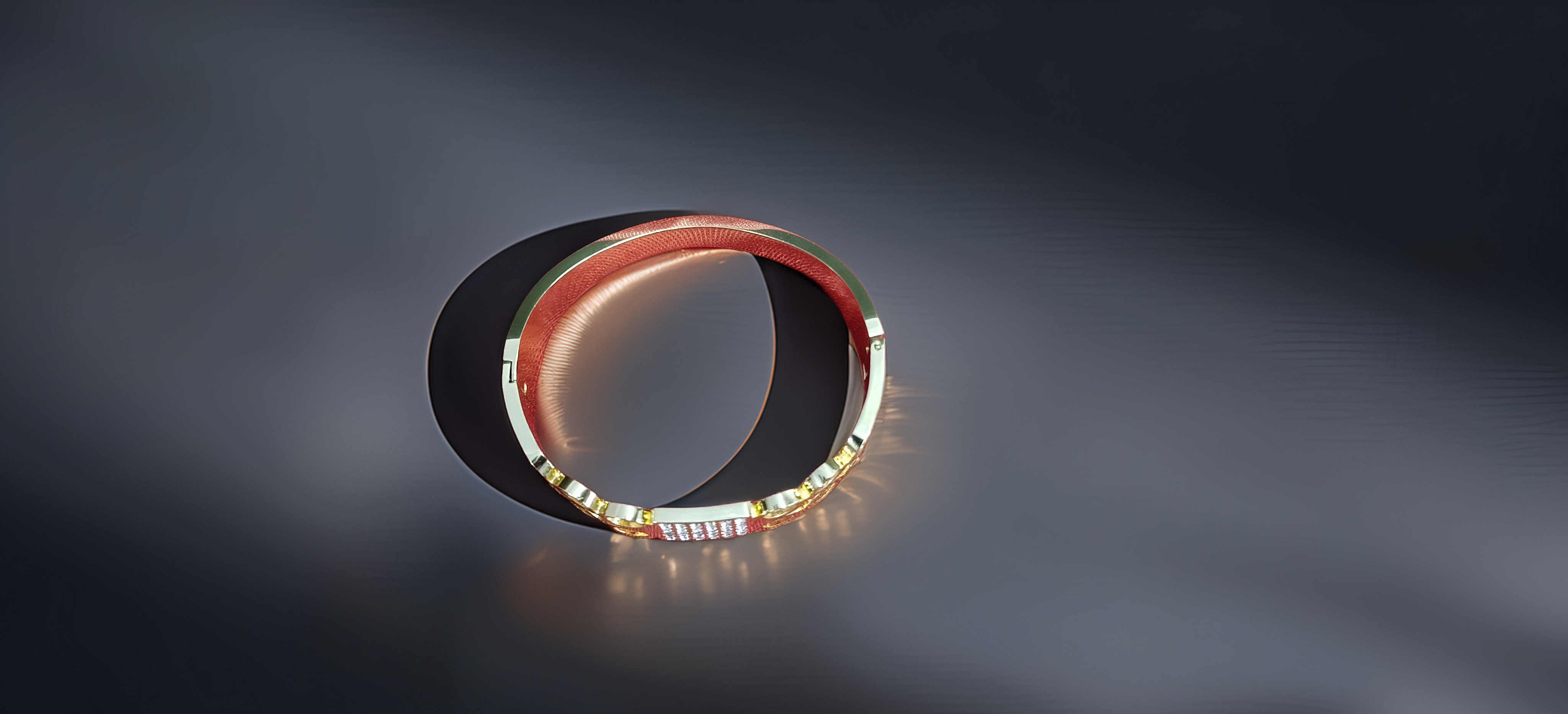 Elegant Golden and Crystal Bracelet (1054)