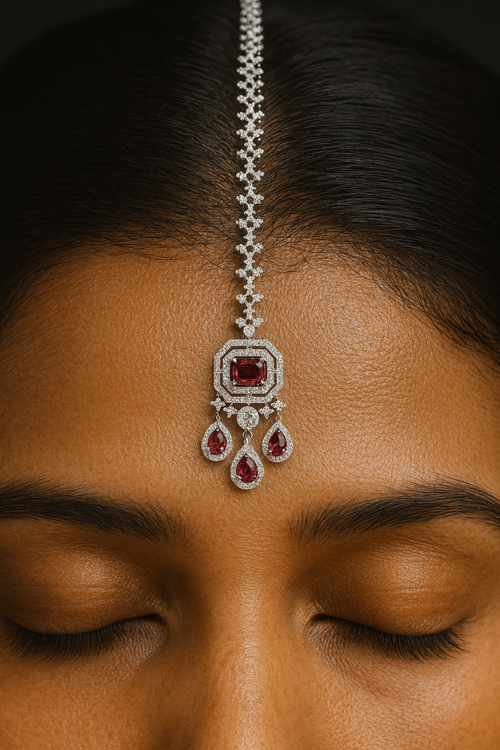 Cocktail Look Silver AD Necklace Set – Bold & Beautiful (1022)