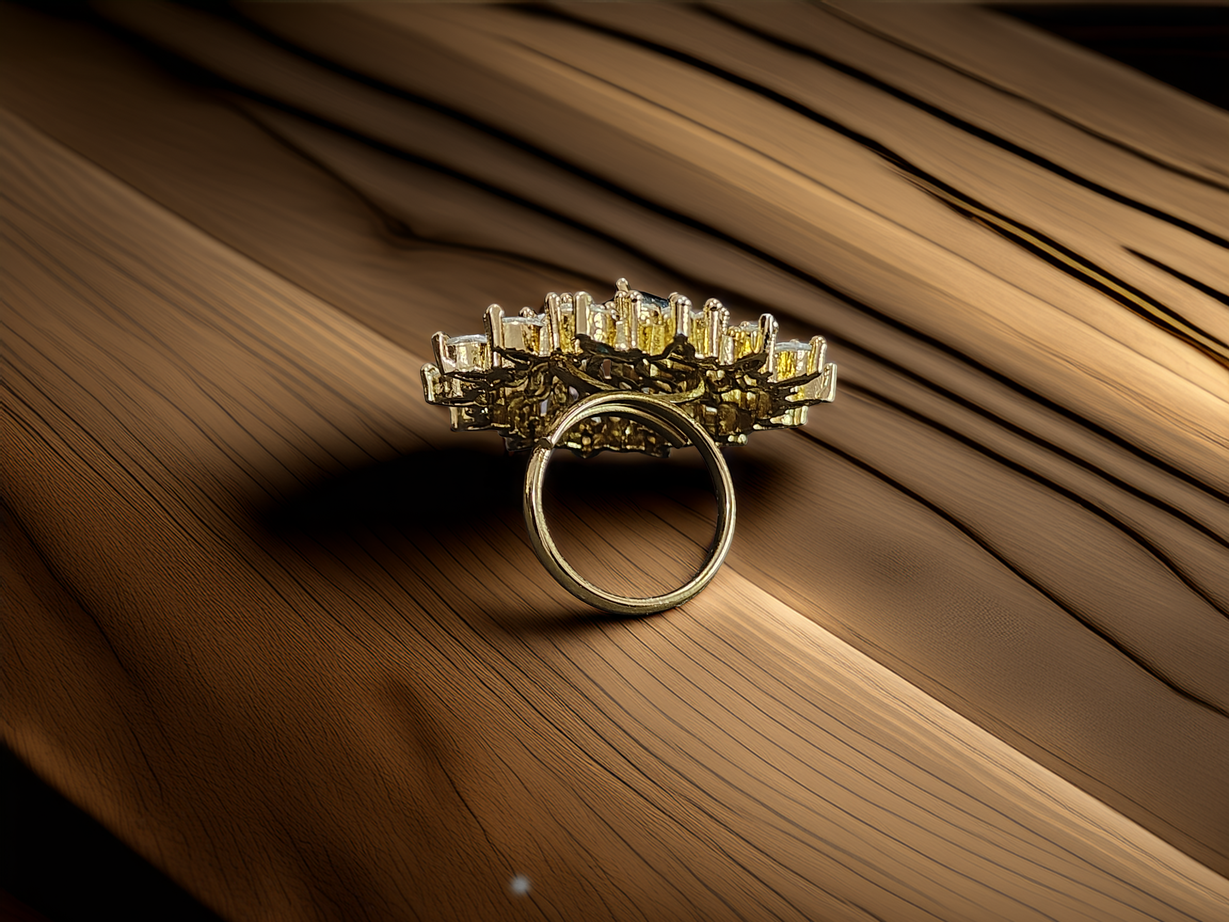 Elegant American Diamond Statement Ring (1044)