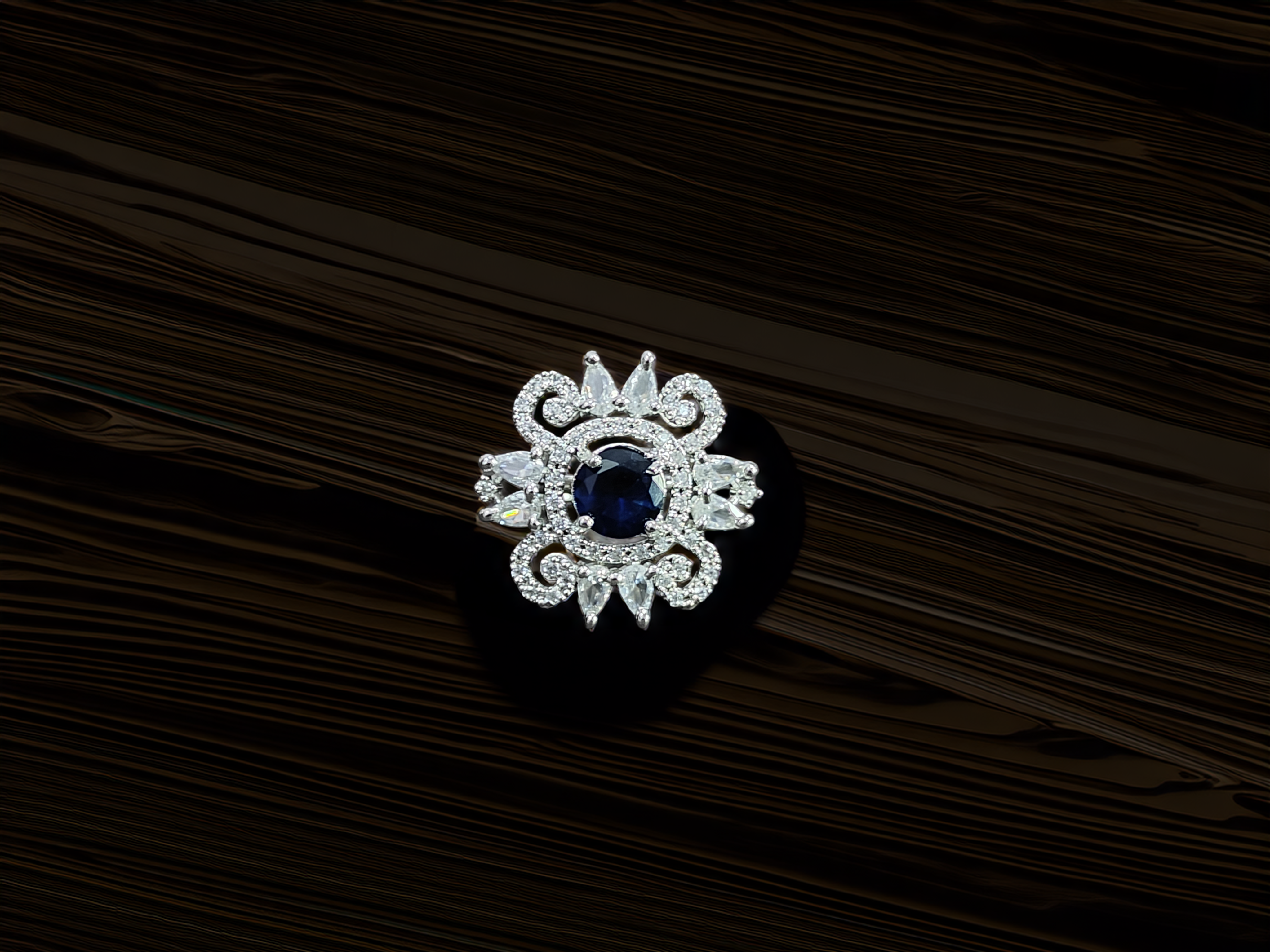 Sparkling Silver Adjustable AD Ring | Best for Gifting (1036)