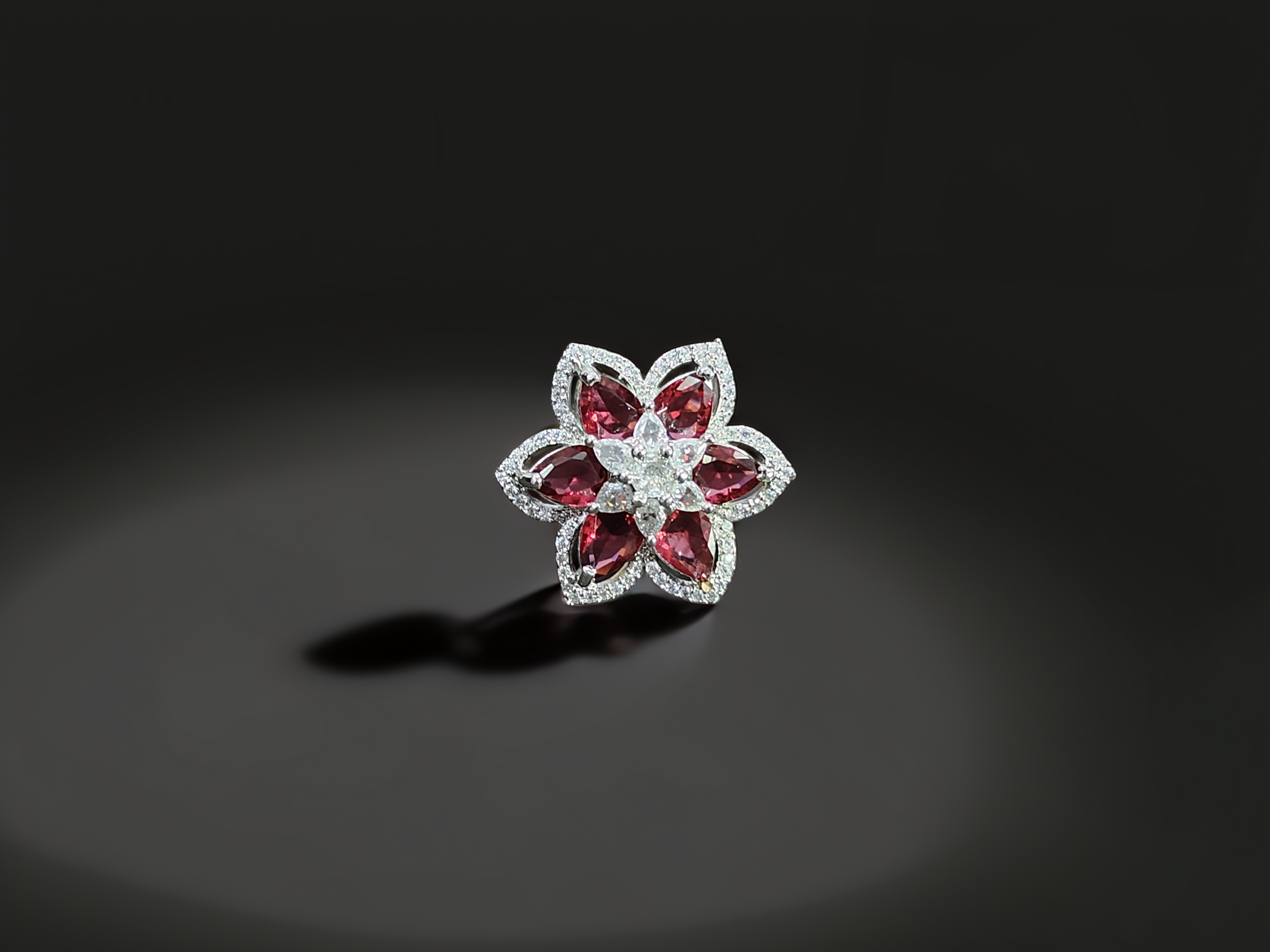 Premium Silver Finish AD Ring | Adjustable for All Sizes (1037)