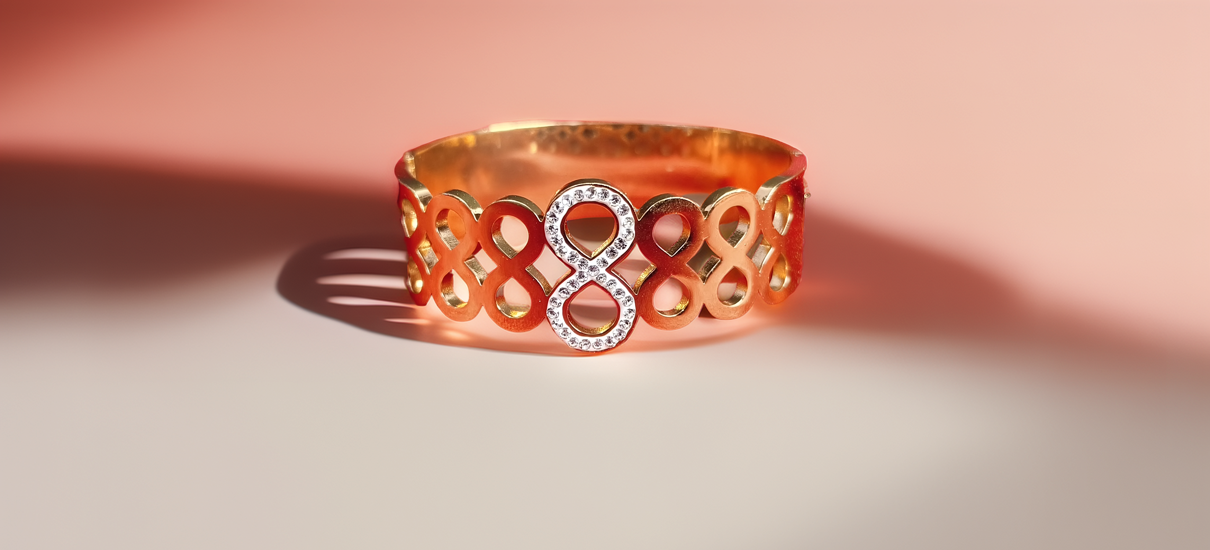 Golden Infinity Symbol Bracelet (1054)