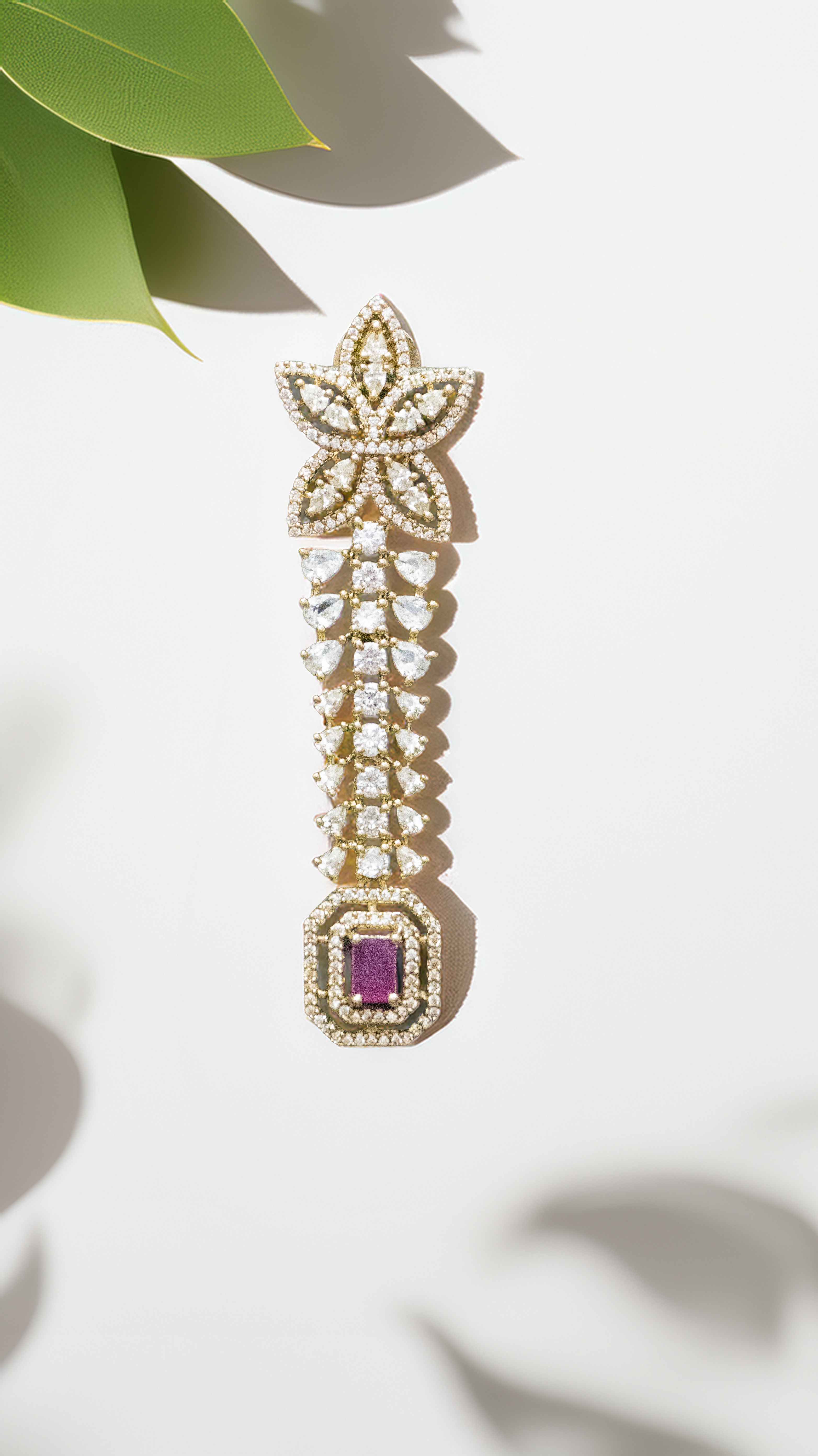 Premium Brass AD Necklace Set for Gifting – Elegant & Affordable (1030)