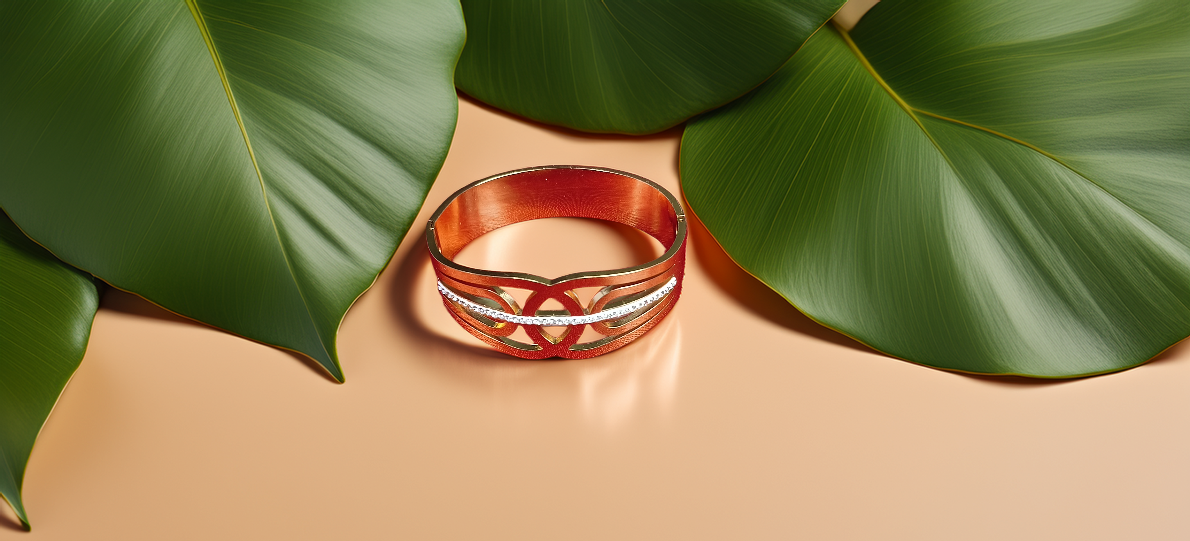 Party Wear Golden Bracelet (1054)