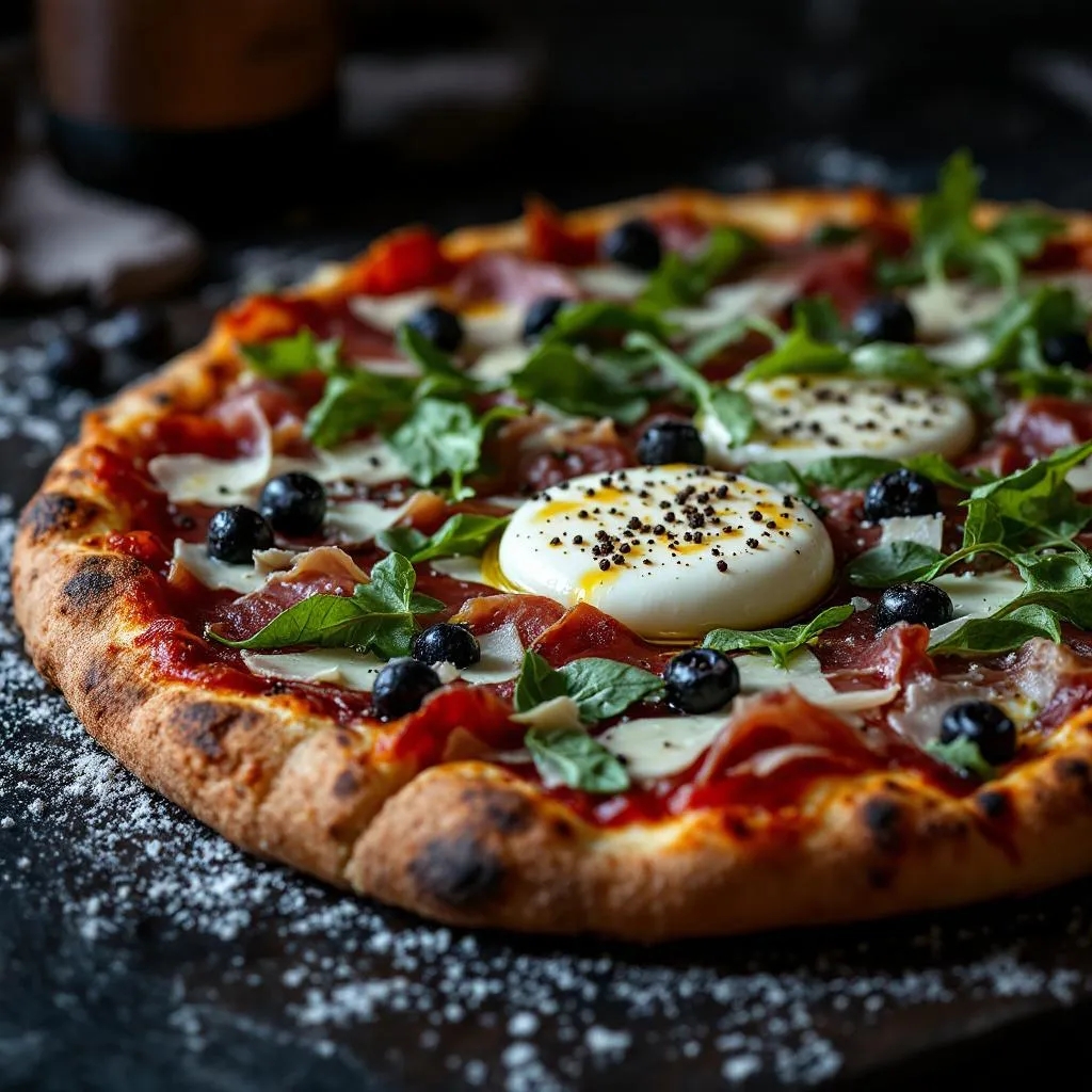 Pizza gourmande à la burrata