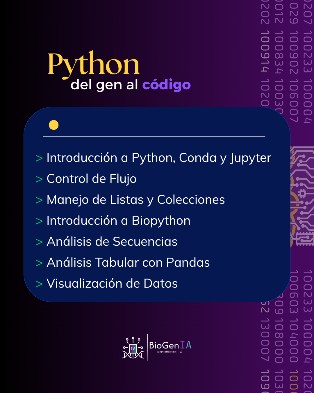 GRABACIÓN: Python para bioinformática