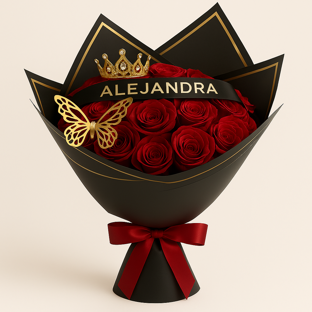 25 Luxury Roses – Personalized Premium