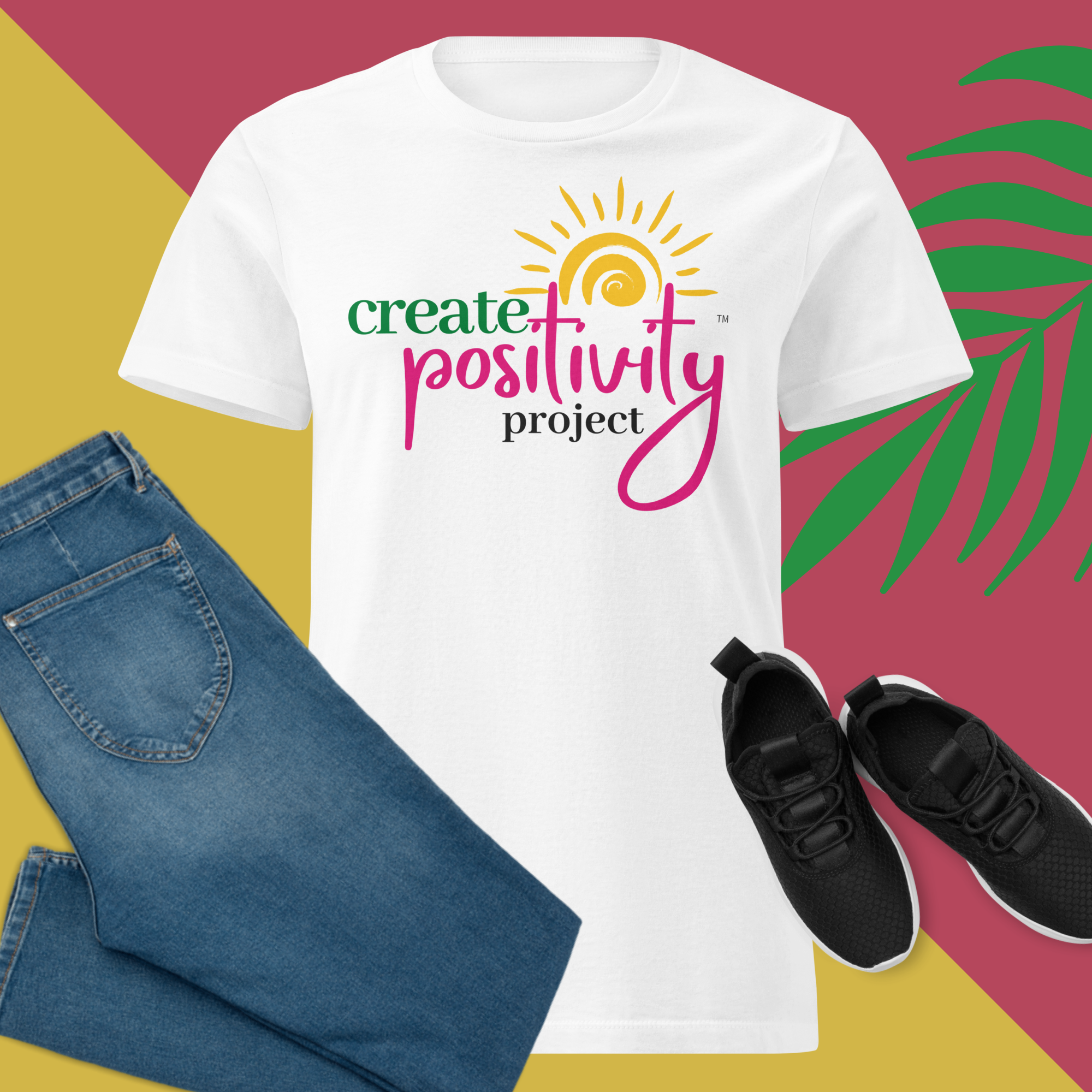 Women's Colorful Create Positivity Project T-Shirt