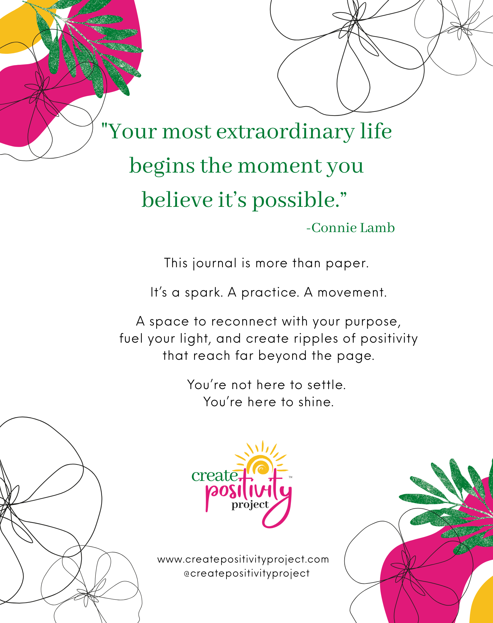 The Create Positivity Project Journal