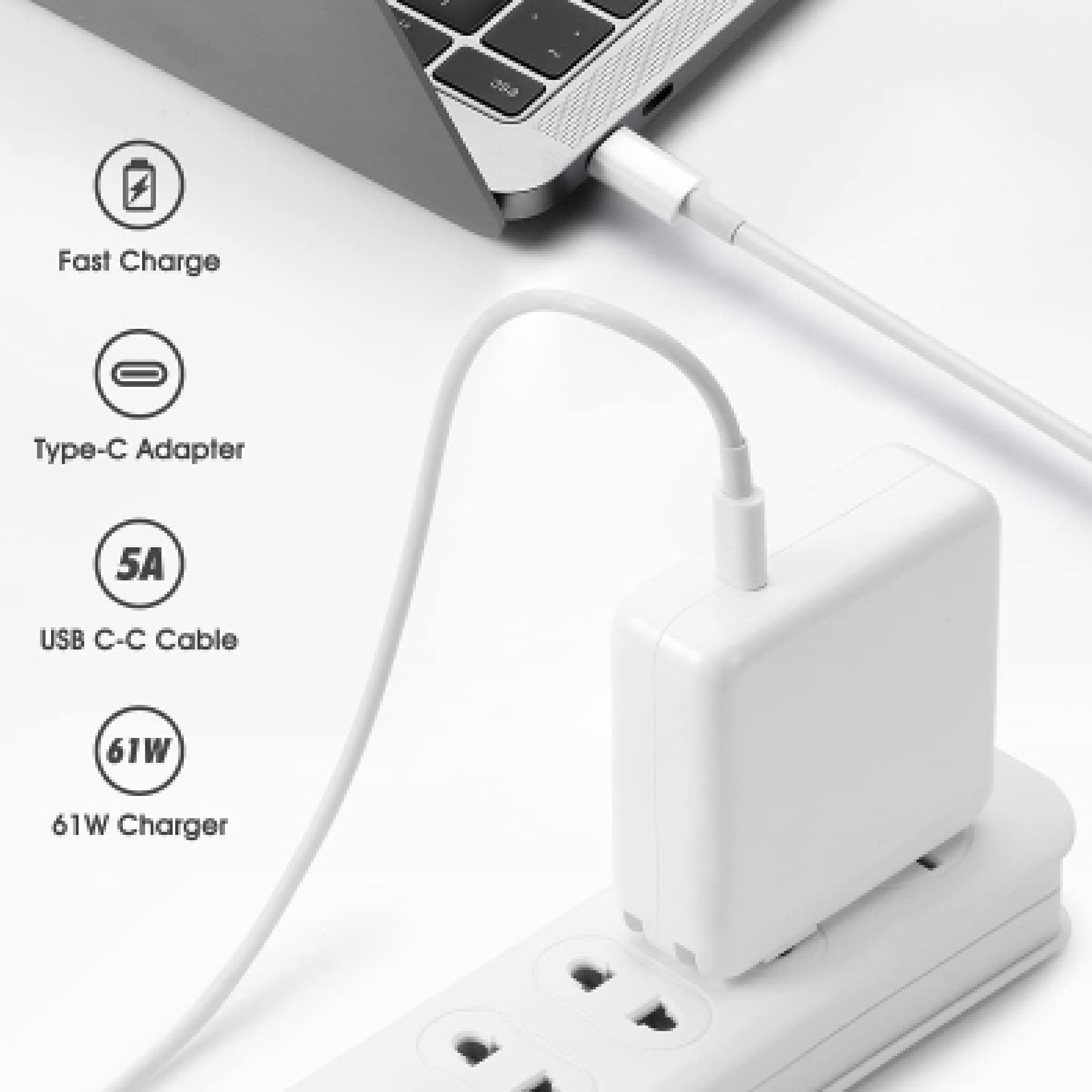 Chargeur MacBook Pro USB‑C – 61W / 87W / 96W / 140W Original