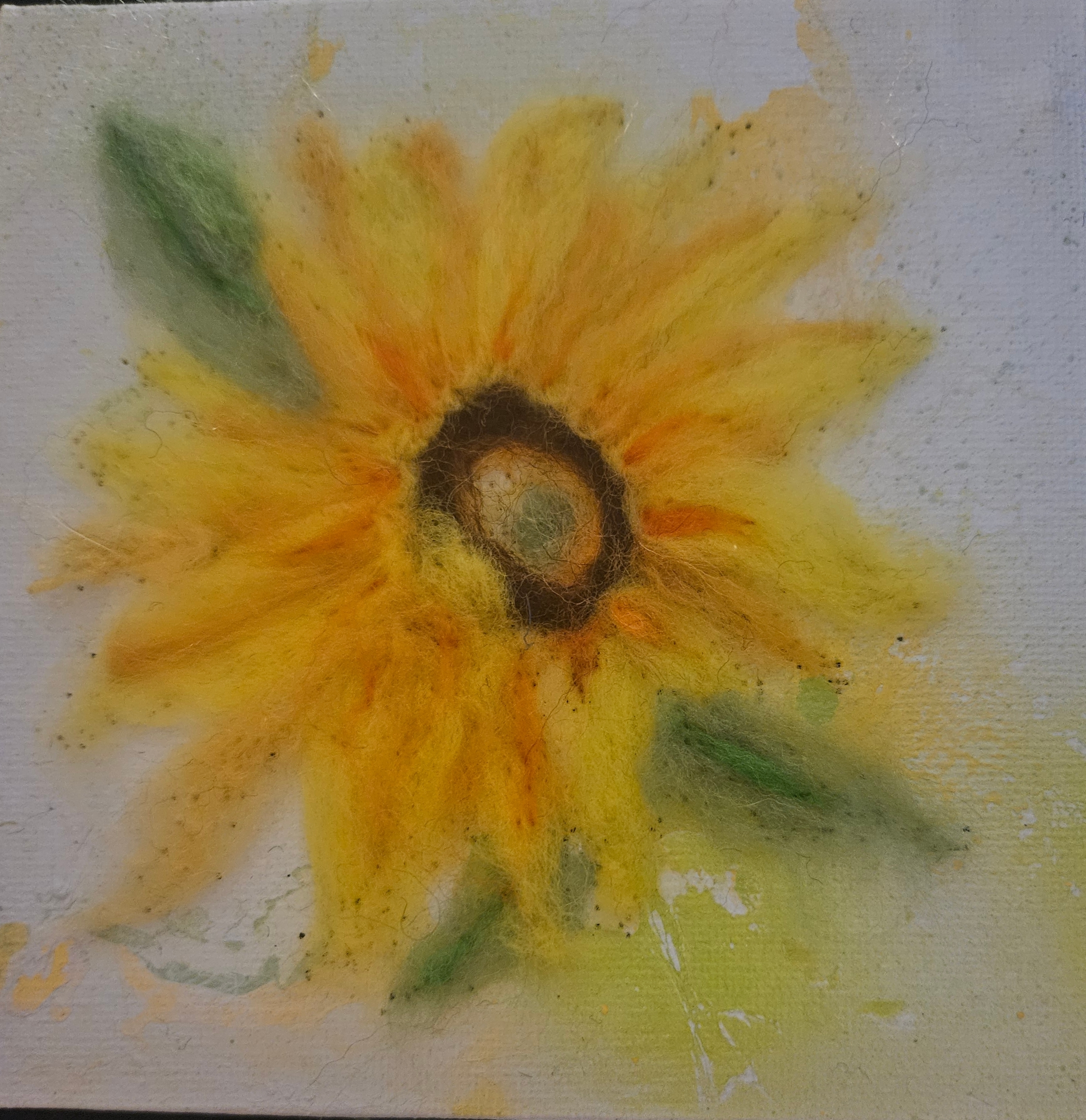 Sunflower on canvas 
