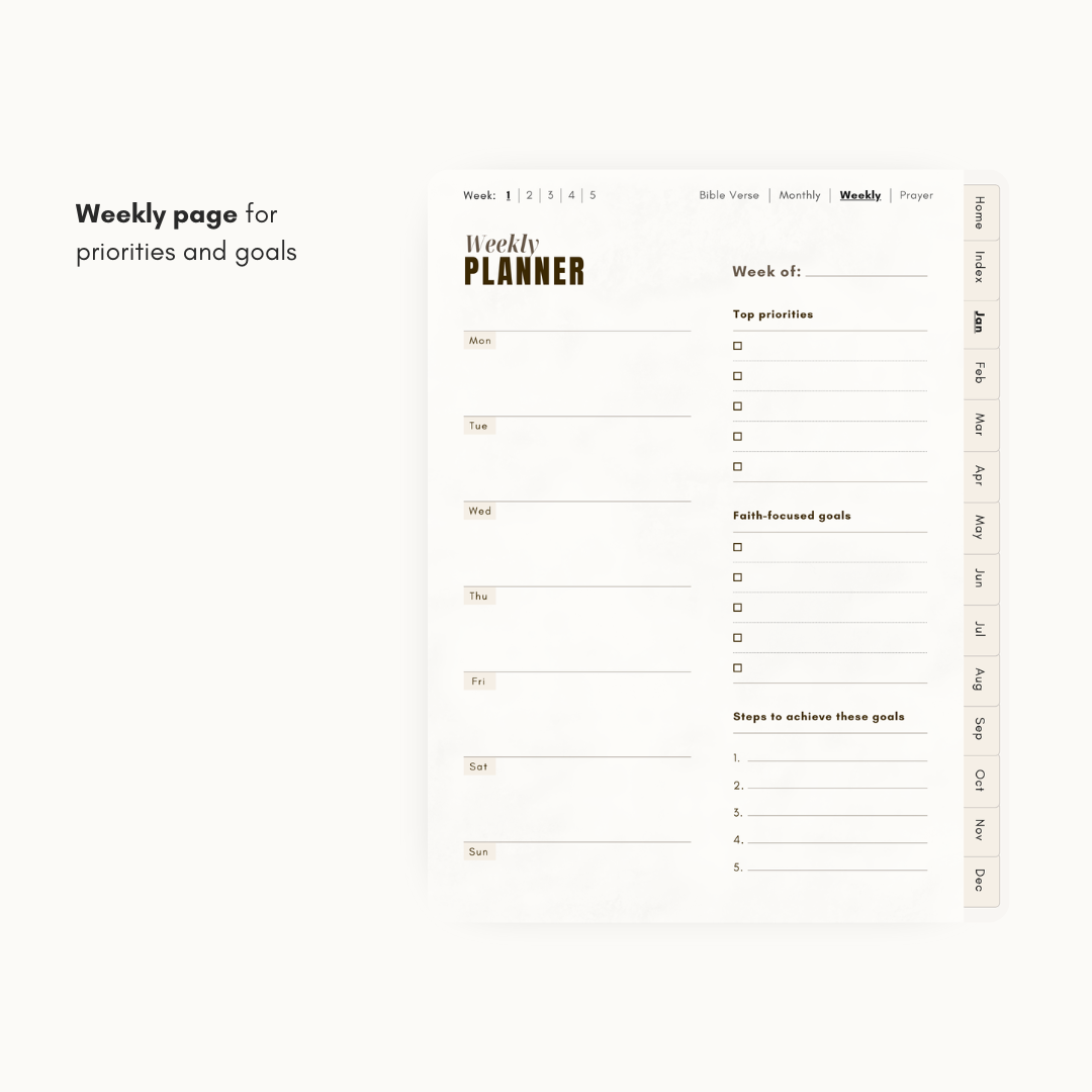 Christ-Focused Digital Planner (Brown)