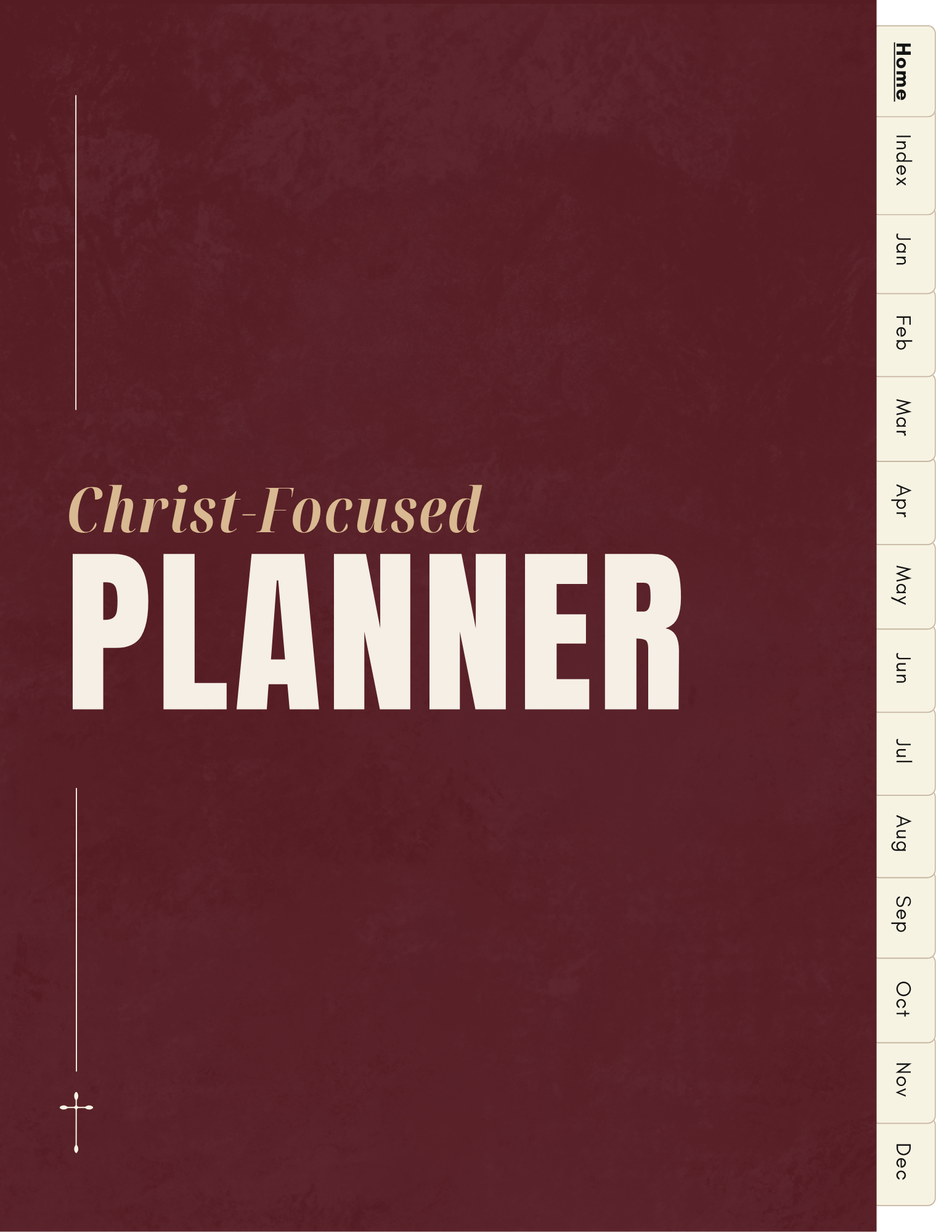 Christ-Focused Digital Planner (Burgundy)