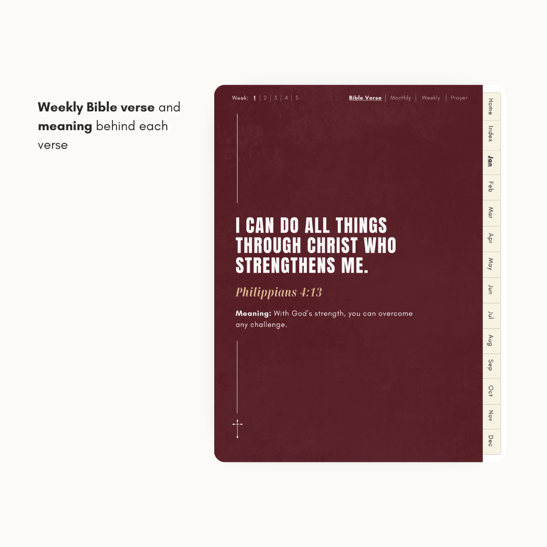 Christ-Focused Digital Planner (Burgundy)