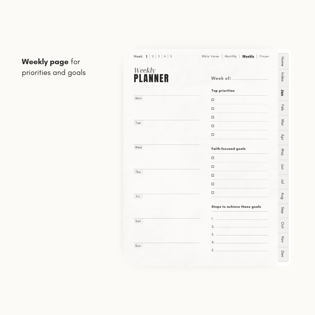 Christ-Focused Digital Planner (Black)