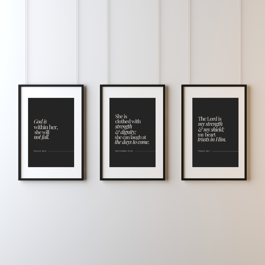 Women's Bible Verse Wall Art: Proverbs & Psalms (Digital Download)