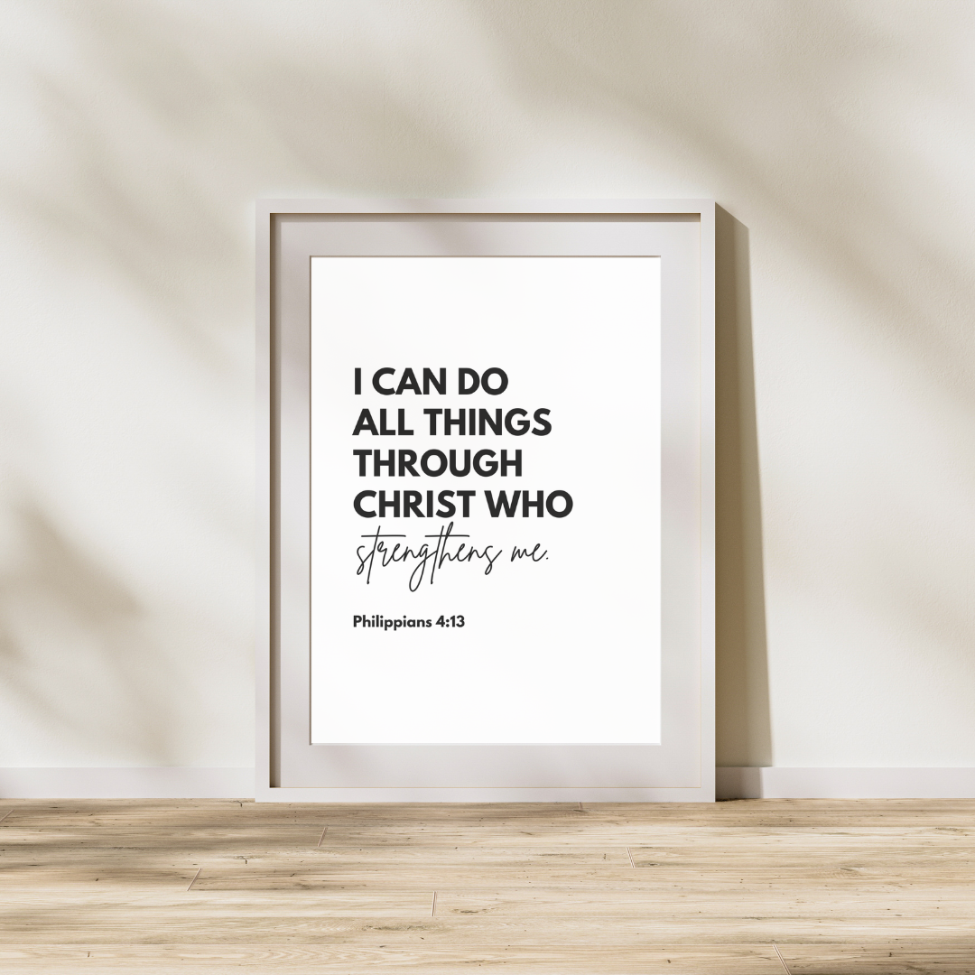 Bible Verse Wall Art Prints: Christian Scripture Quotes (Digital Download)