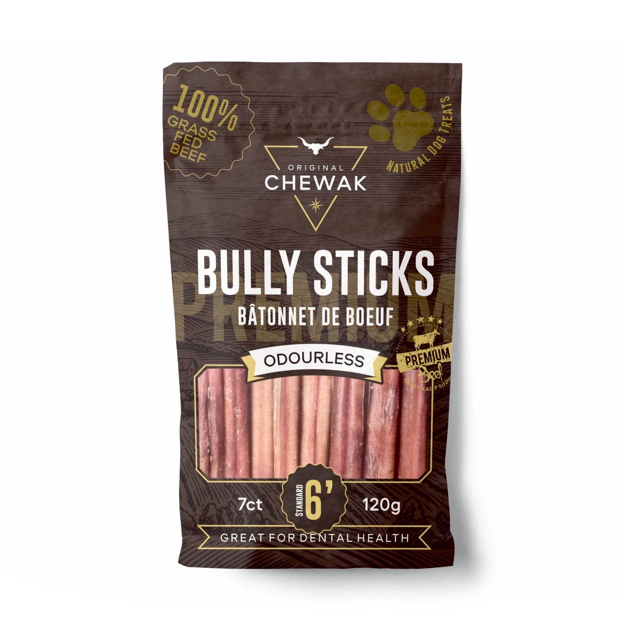 6'' Standard Bully Sticks Pack of 7