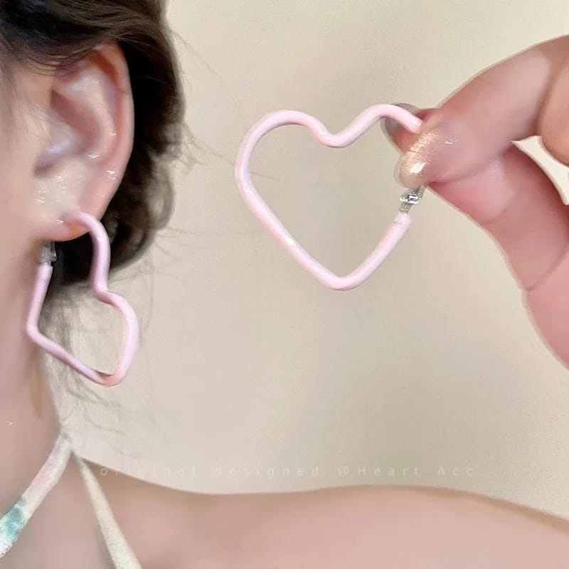 Pendientes en forma de corazón