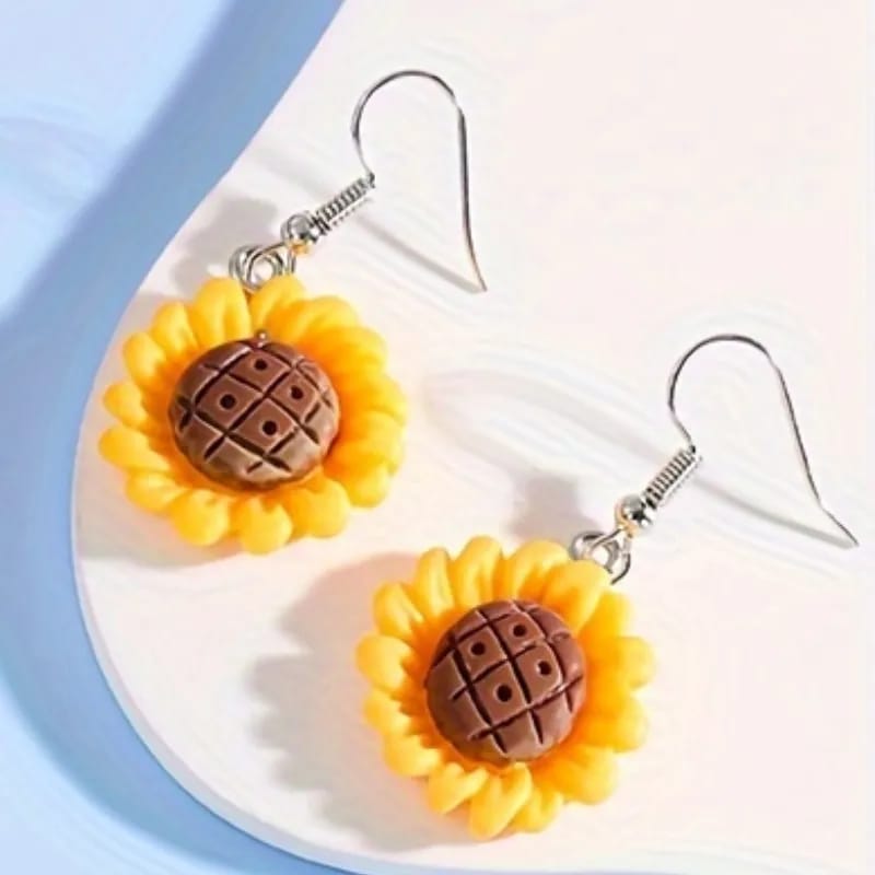 Pendientes de girasol
