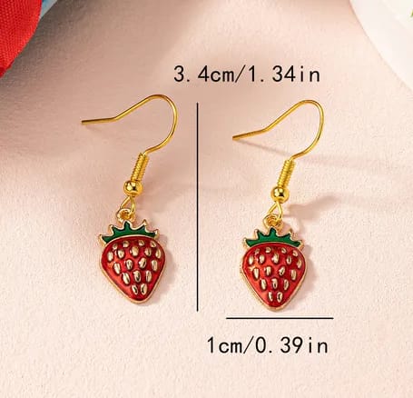 Pendientes de fresa