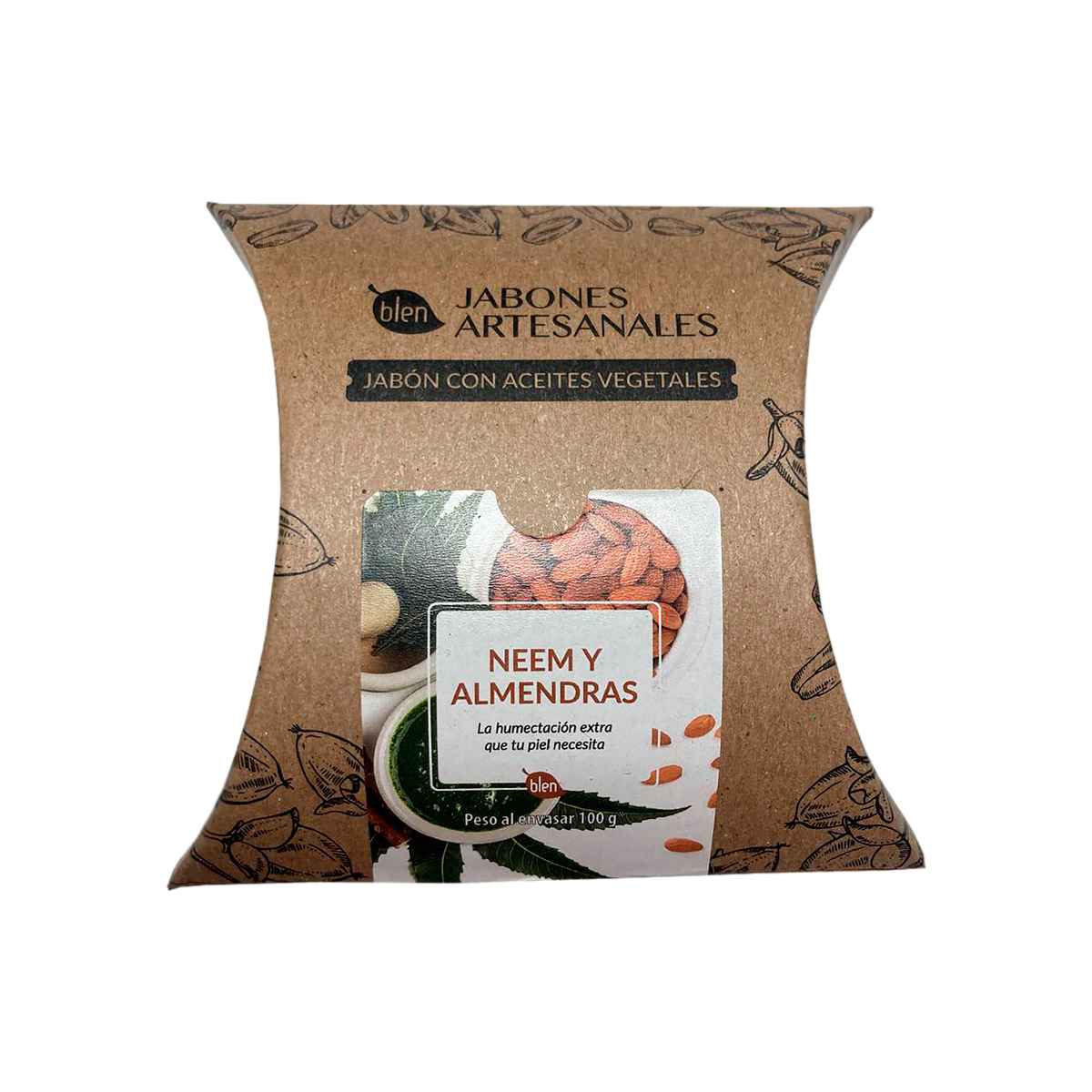 Jabón artesanal de neem y almendras