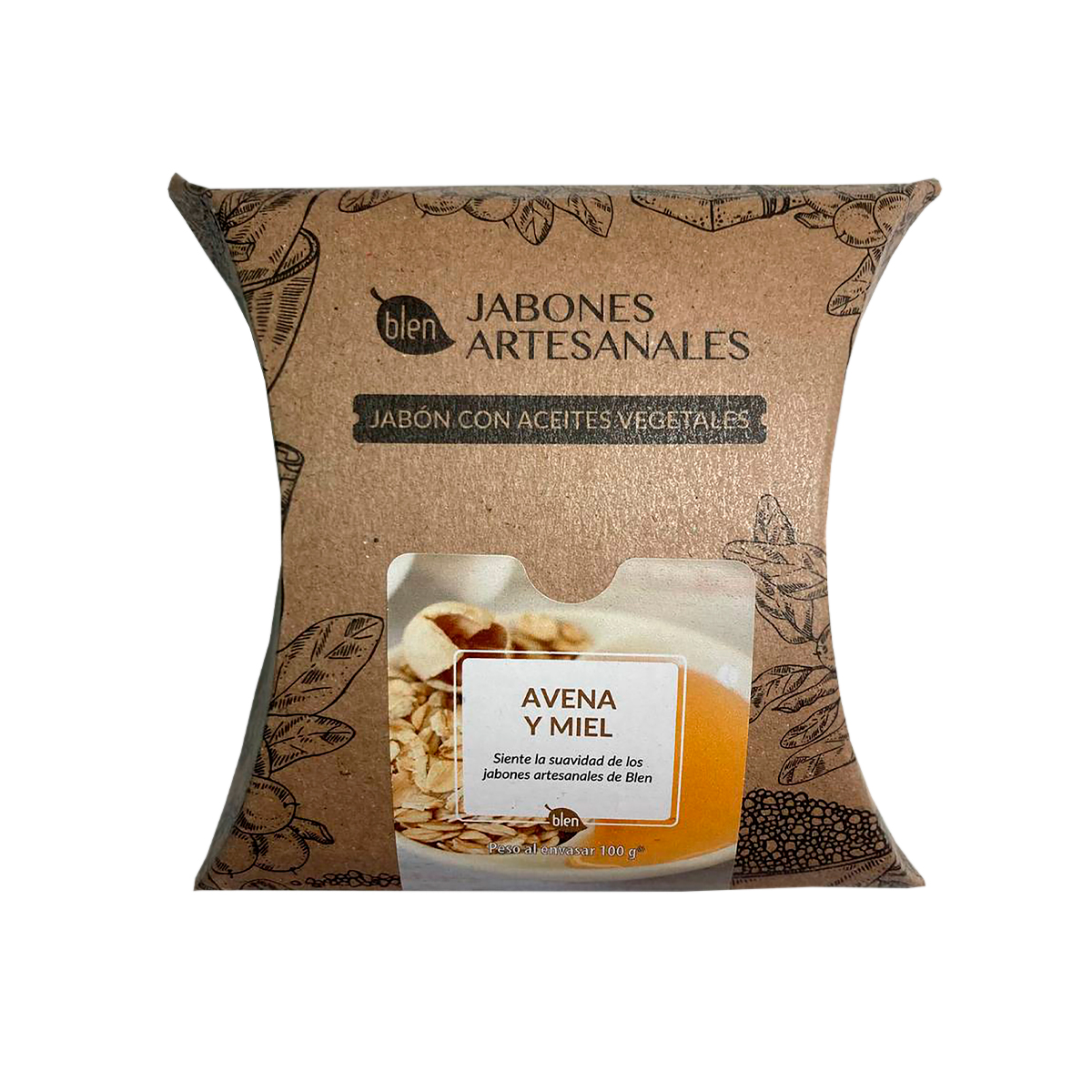 Jabón artesanal de avena y miel