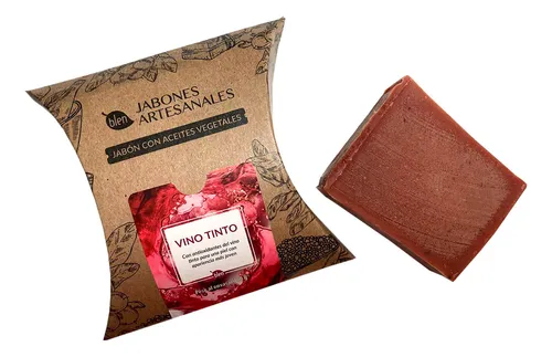 Jabón artesanal de vino tinto
