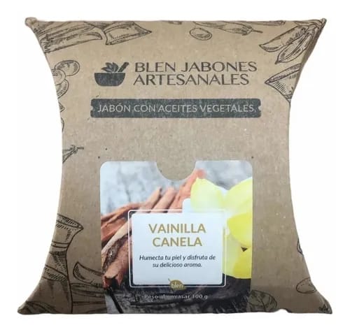 Jabón artesanal de vainilla y canela