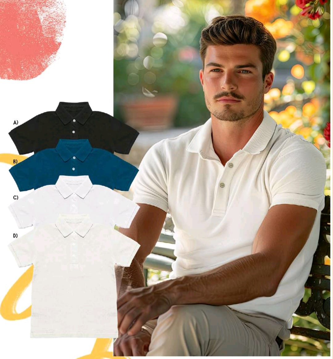 Polo clásico para hombre