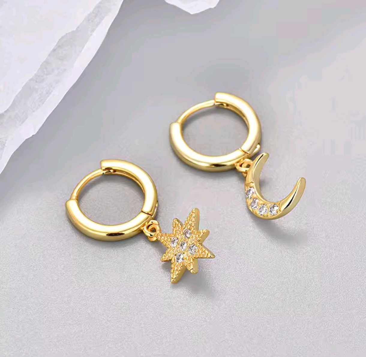 Pendientes Luna y Estrella