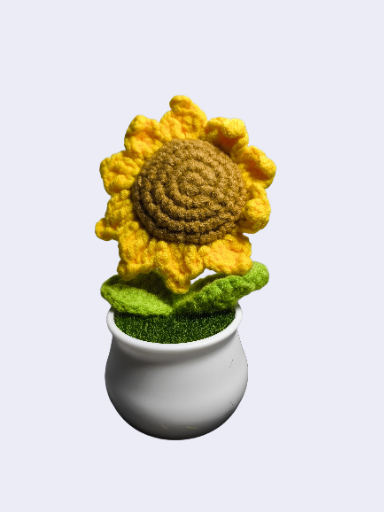 Girasol tejido a mano