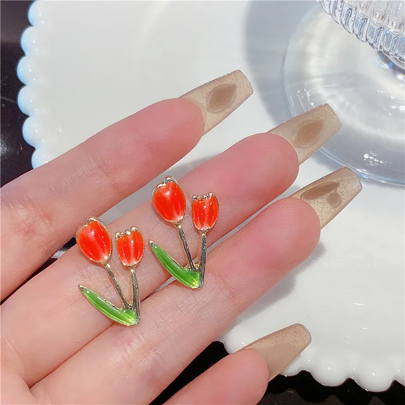 Pendientes de tulipán