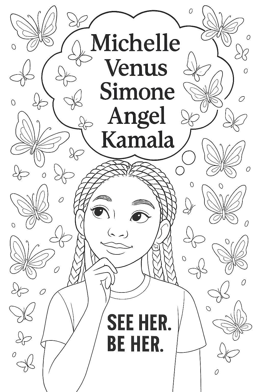 Girls Inspirational Coloring Page