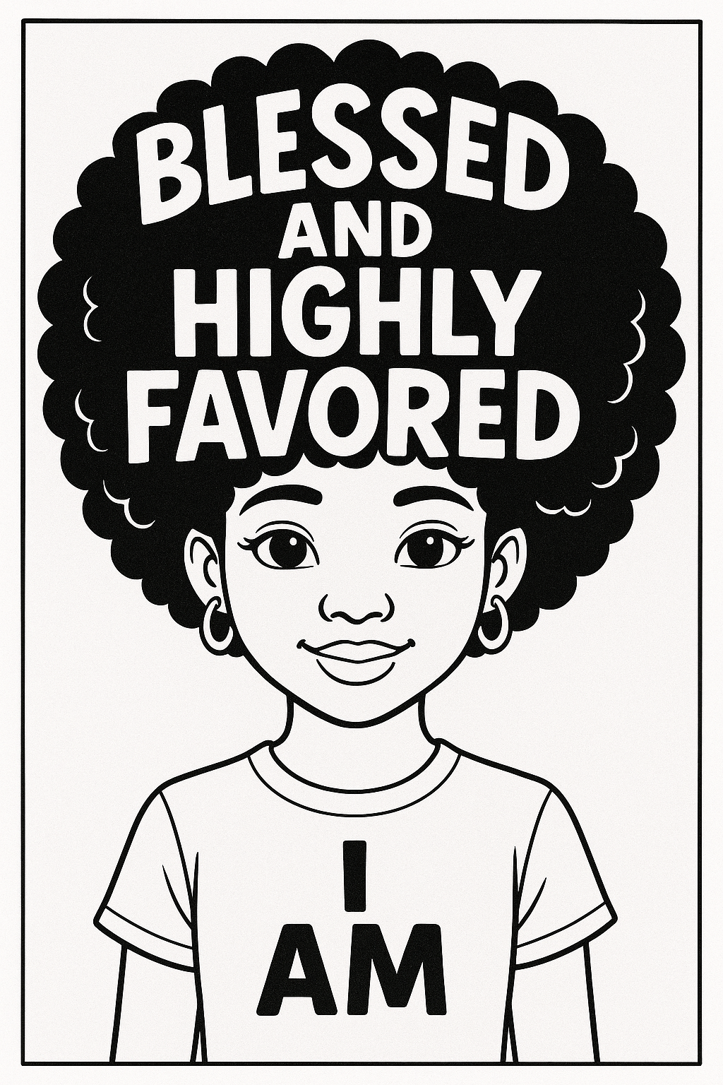 Coloring Page Blessed and Favored