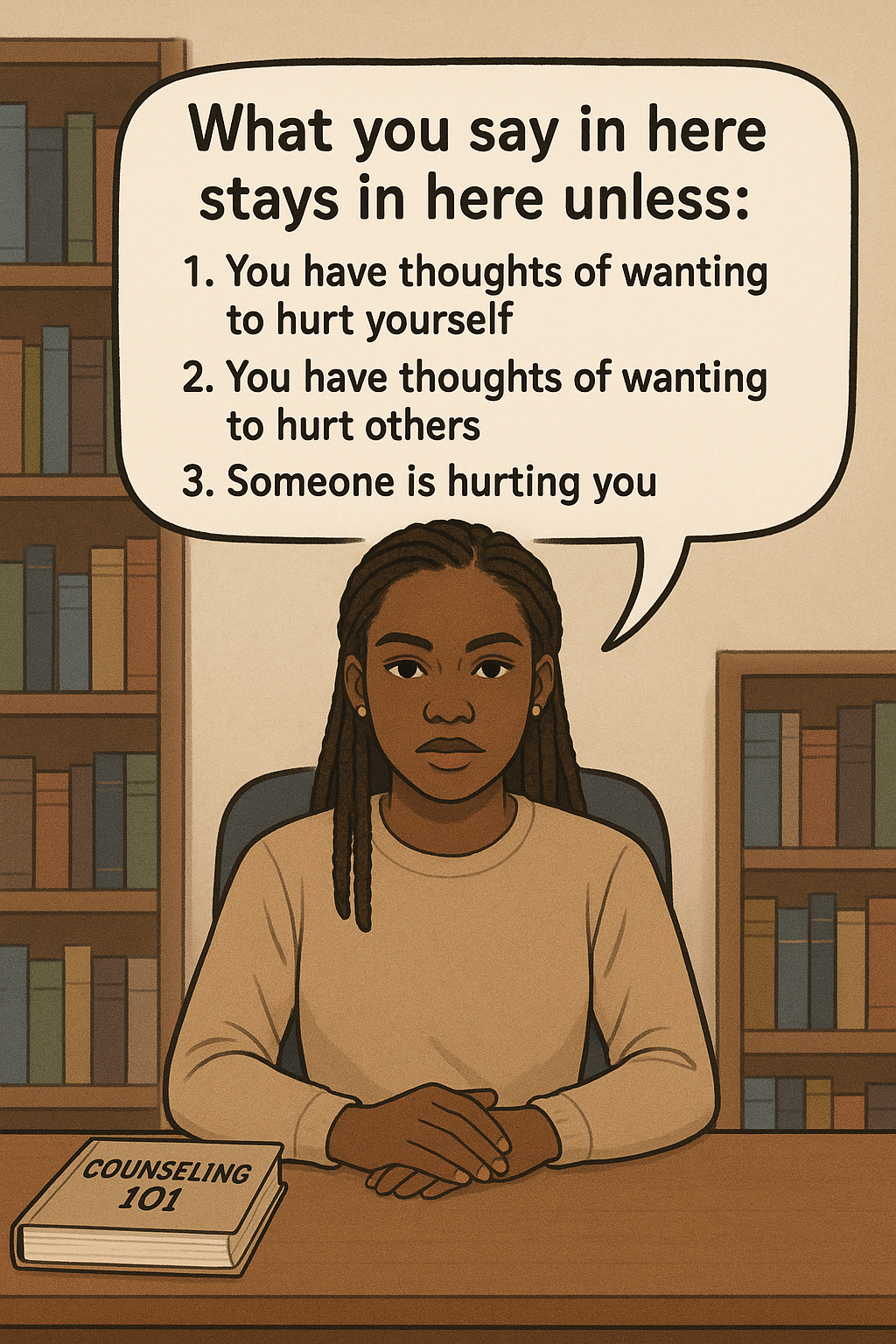 Counseling 101 What's Said In Here Stays In Here...Unless