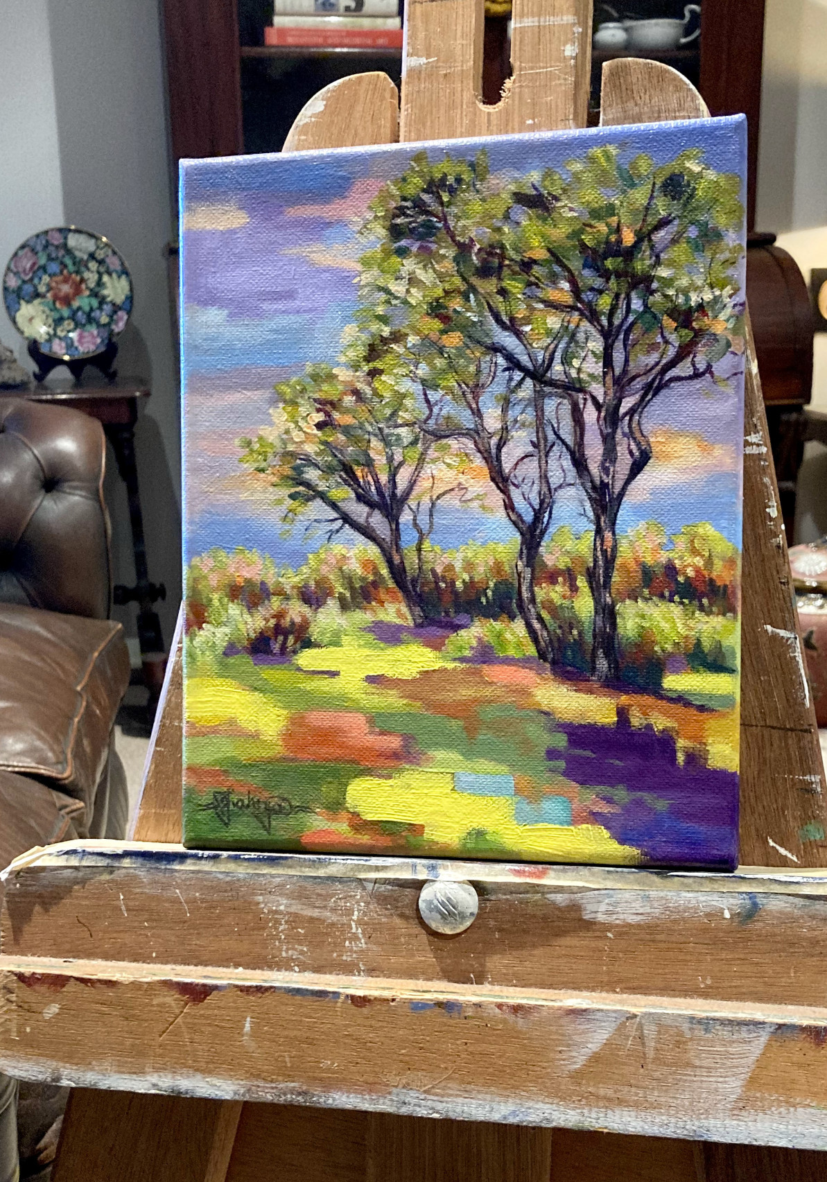 Acrylic Painting on Canvas of Australian Landscape Reimagined