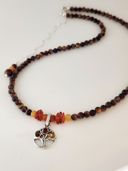 Tree of Life Amber Necklace
