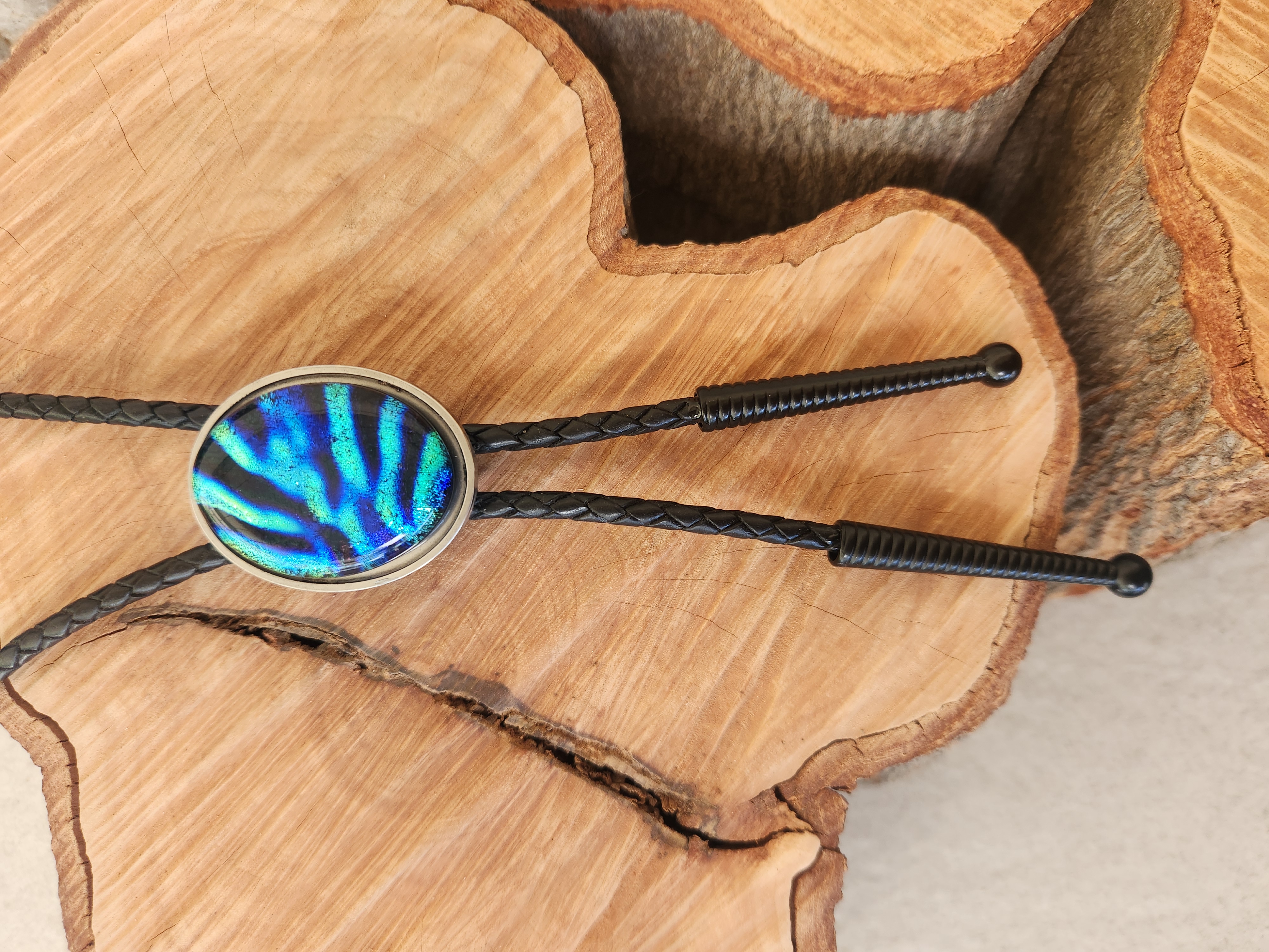Dichroic Glass Bolo Tie