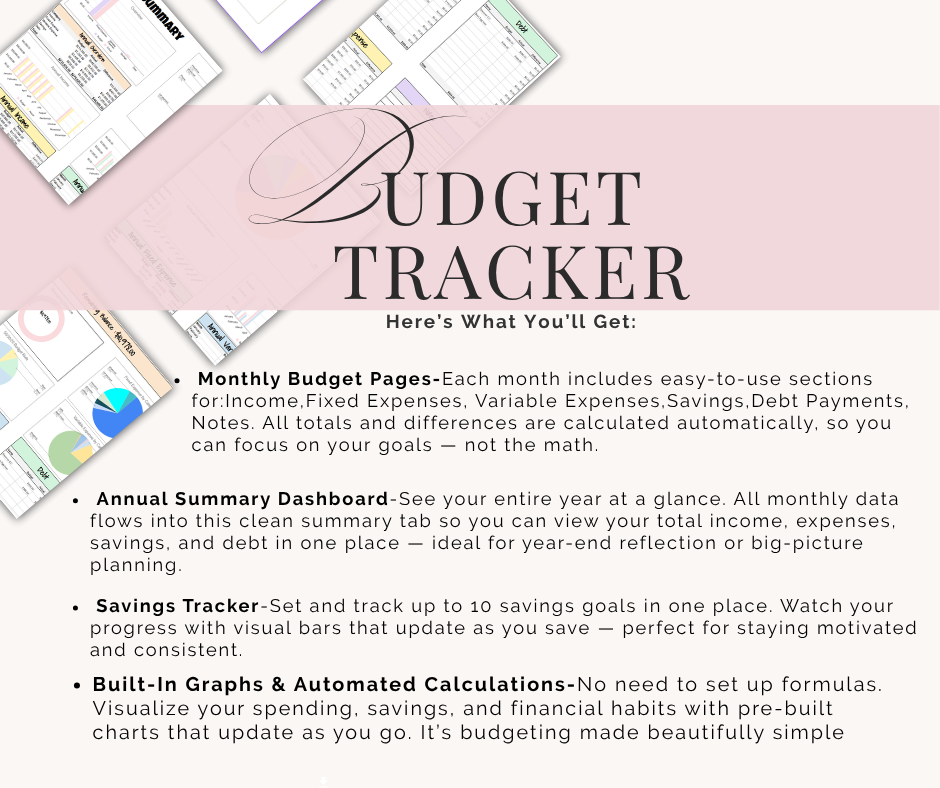 GoogleSheets Budget Tracker _Blue