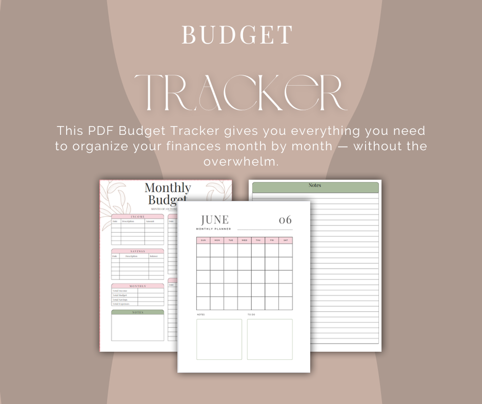 PDF Printable Budget Tracker 