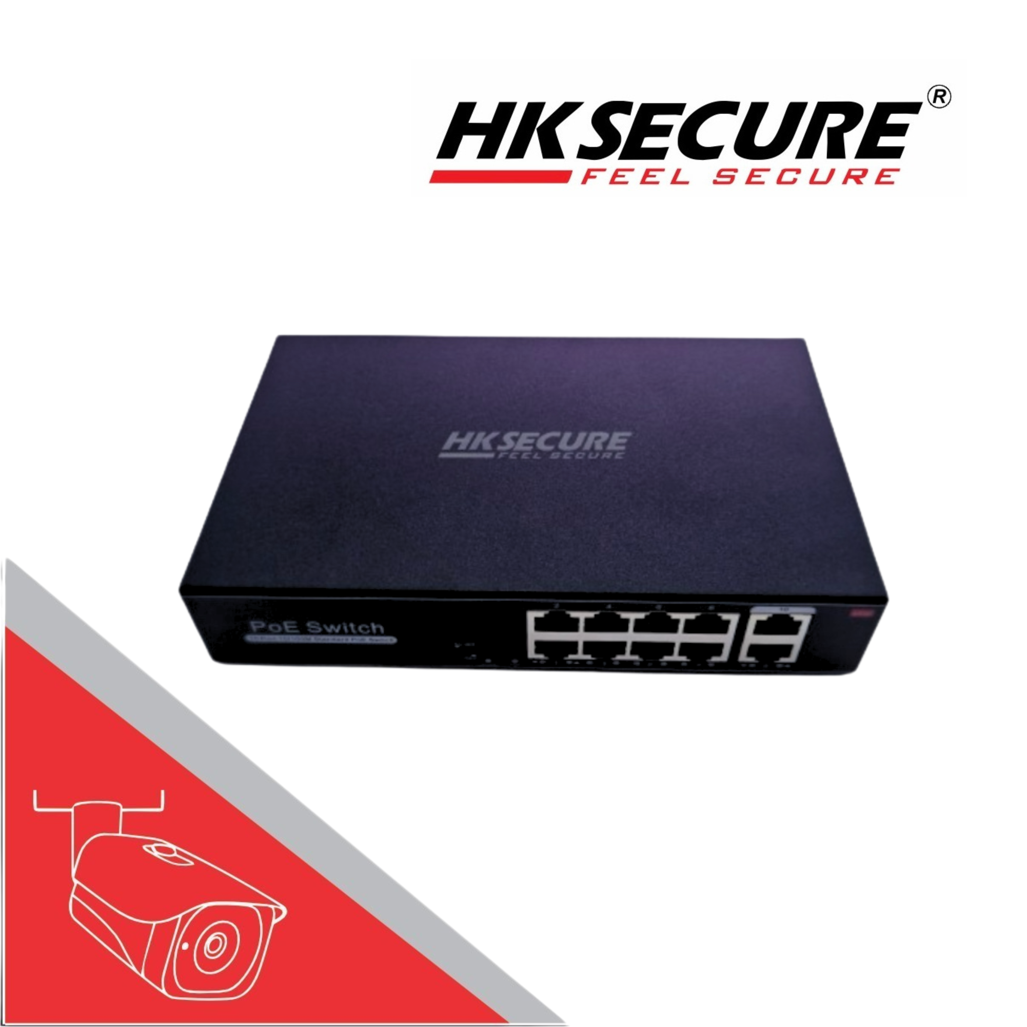 HKSecure 8FE + 2GE PoE Switch