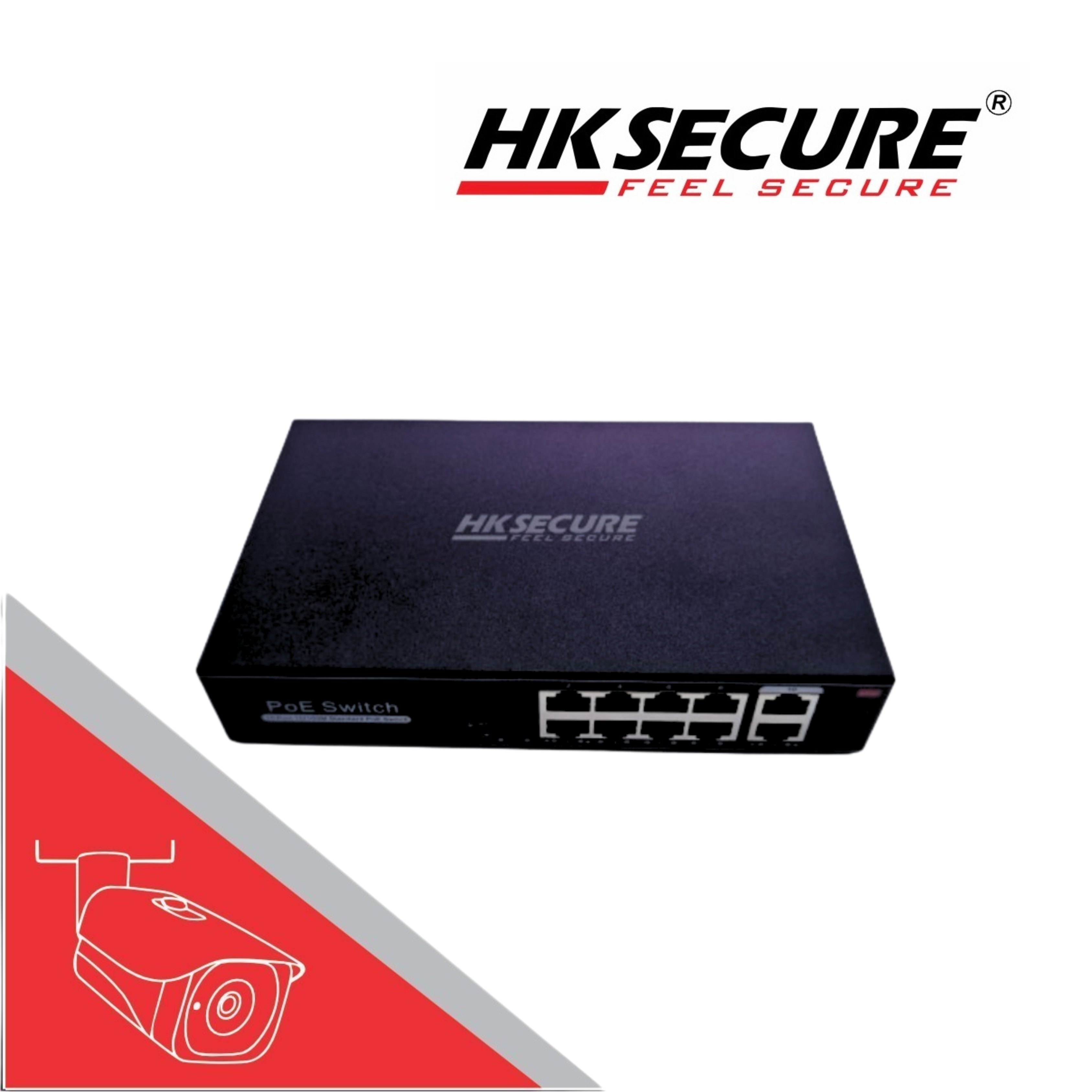 HK Secure 8FE + 2FE PoE Switch