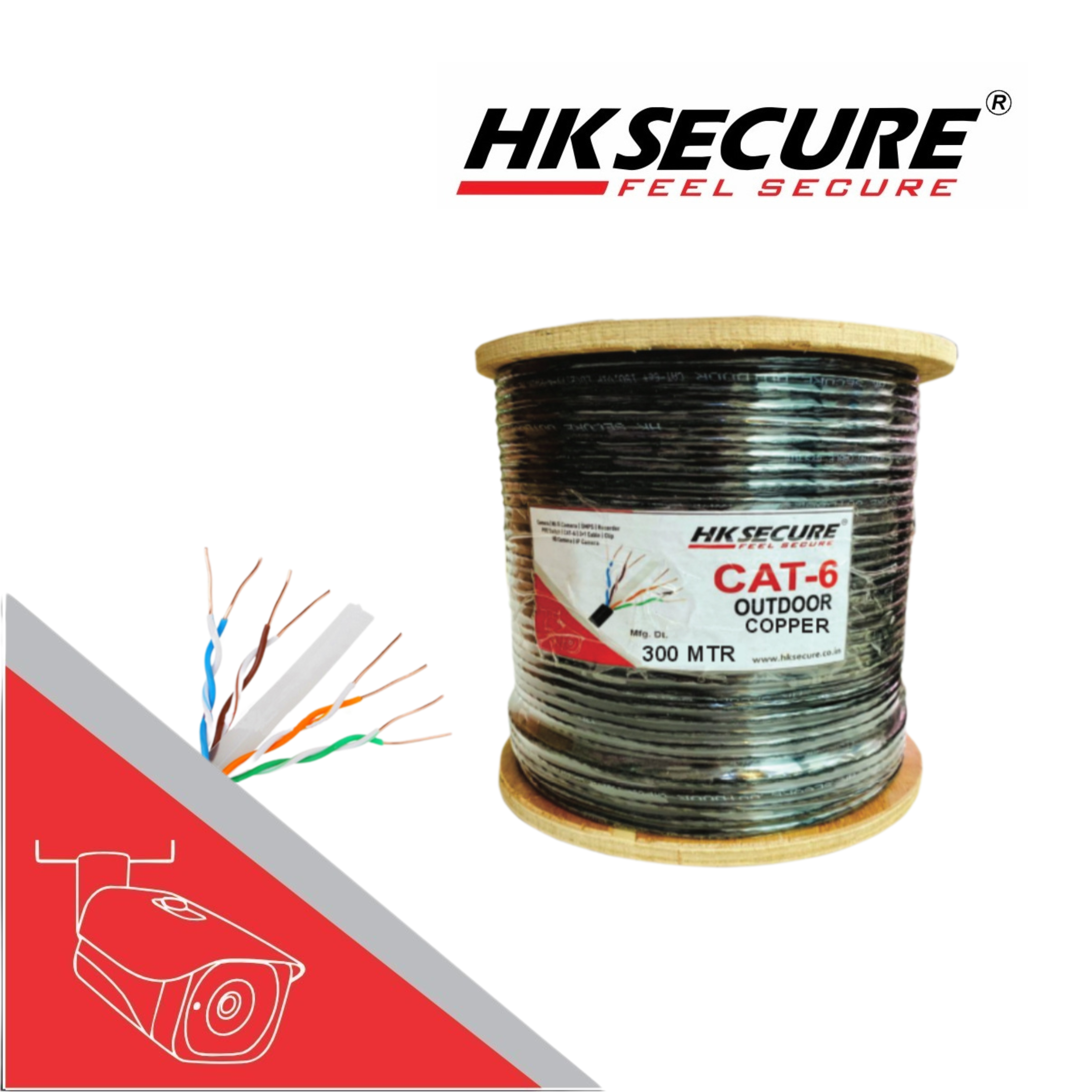 HK Secure CAT-6 Outdoor Copper Cable