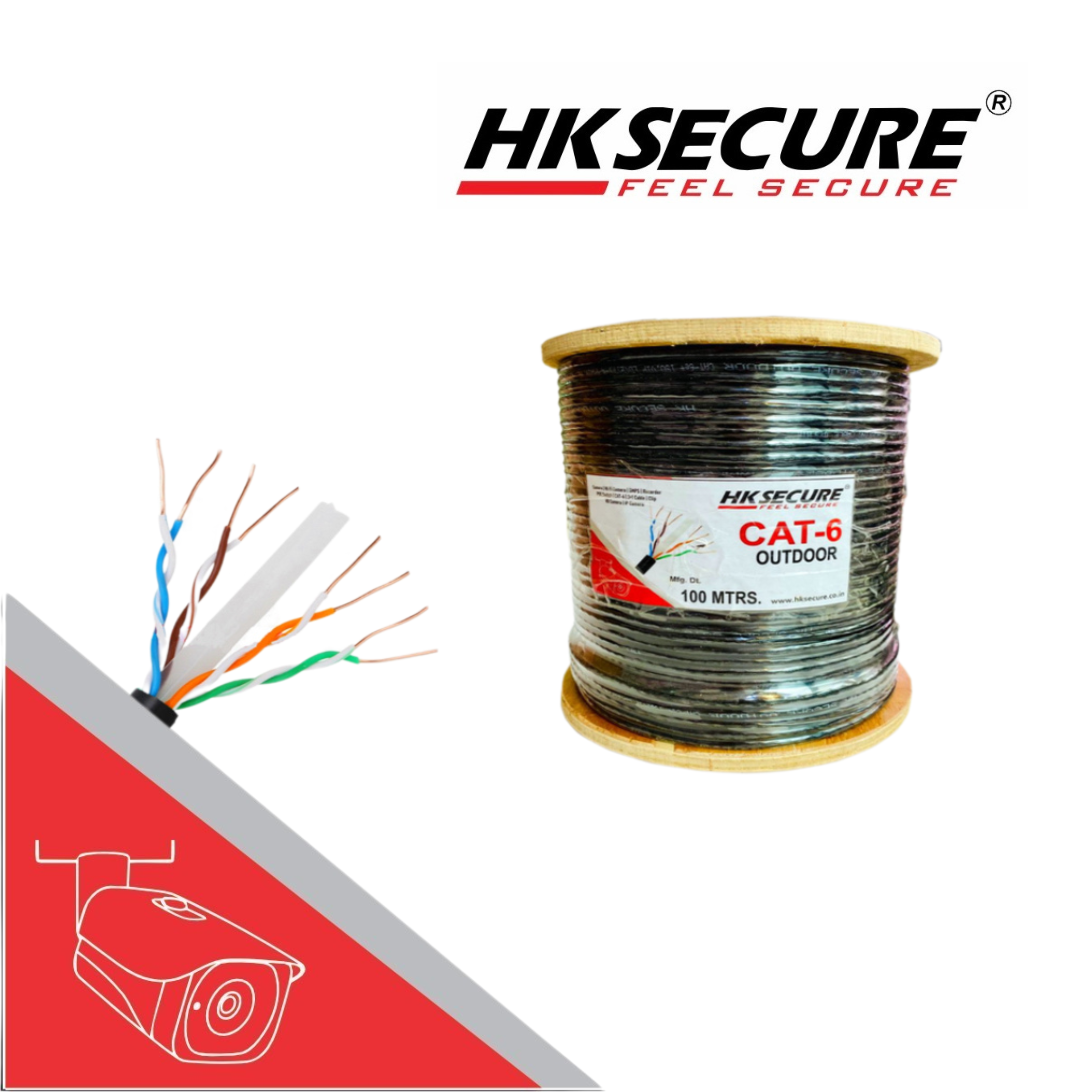 HK Secure CAT-6 Outdoor CCA Cable