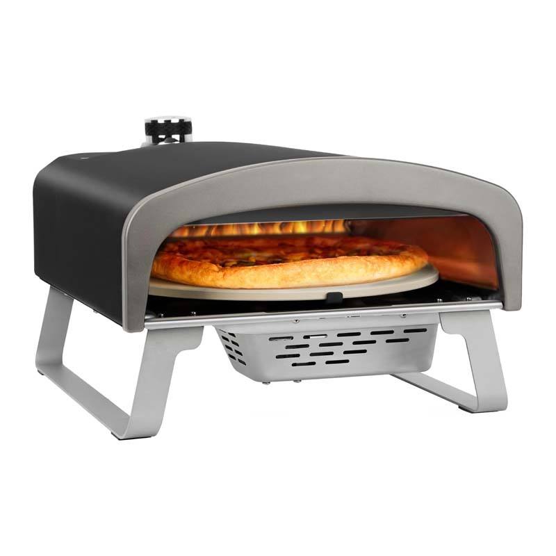 Portable Stainless Steel Outdoor Pizza Oven Electronic High Home Camping Gas Barbecue Baking Foldable Small Includes Pizza Stone