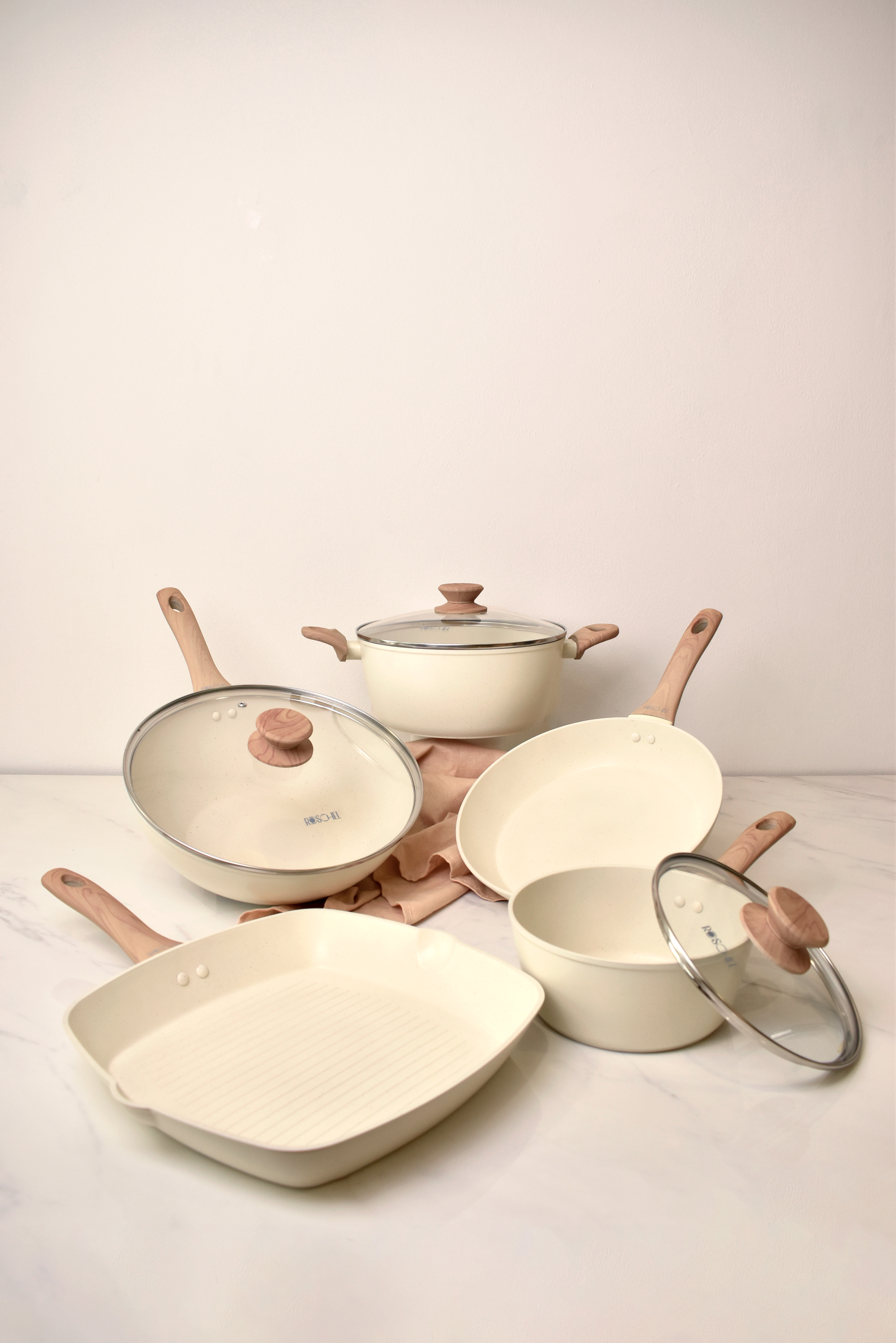 Beneta White Marble Series Non-Stick Coating
