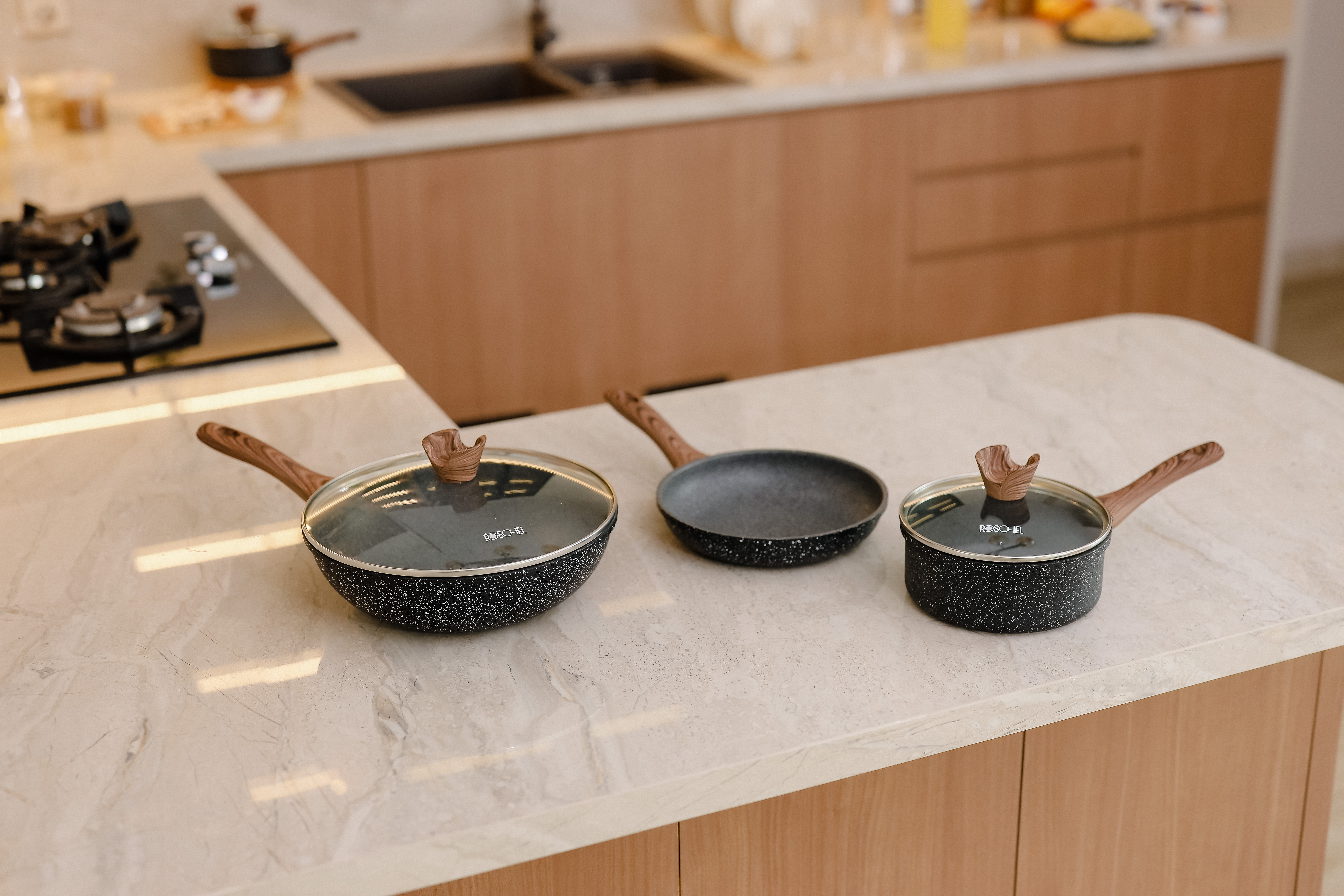 Chroma Granite Series Granite Coating Greblon C3 Cookware