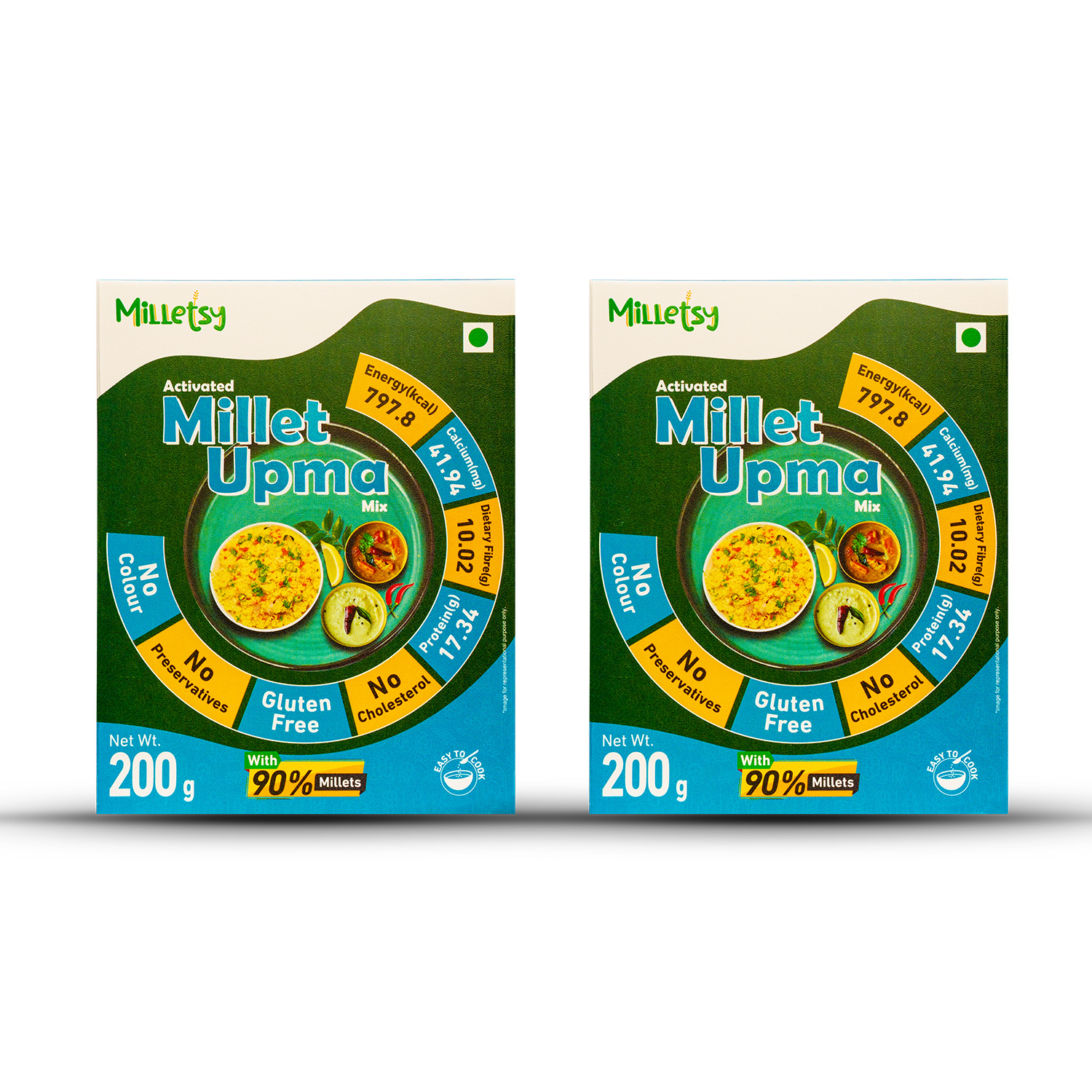 Milletsy Millet Upma Mix (Activated) Pack of 2 